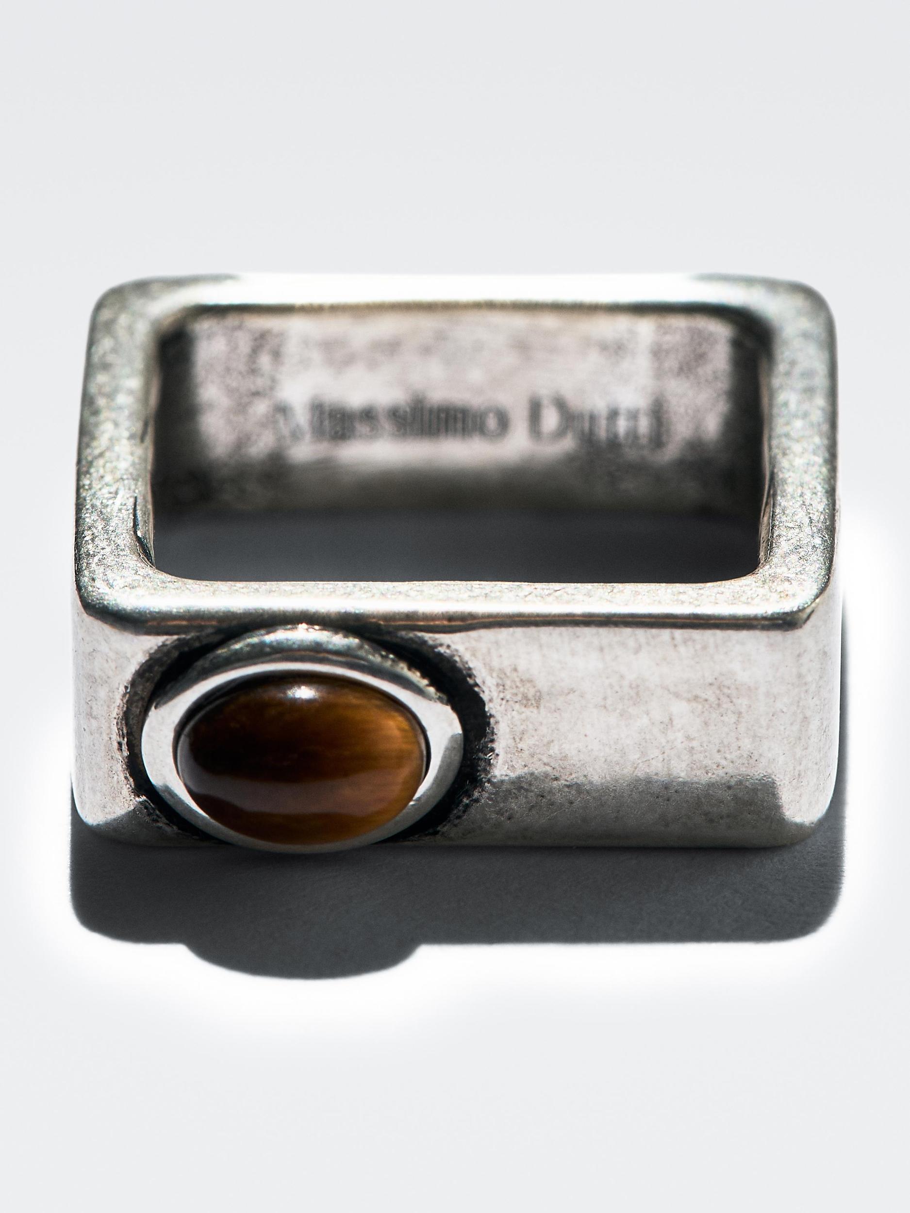 Pack of geometric stone rings Product Image