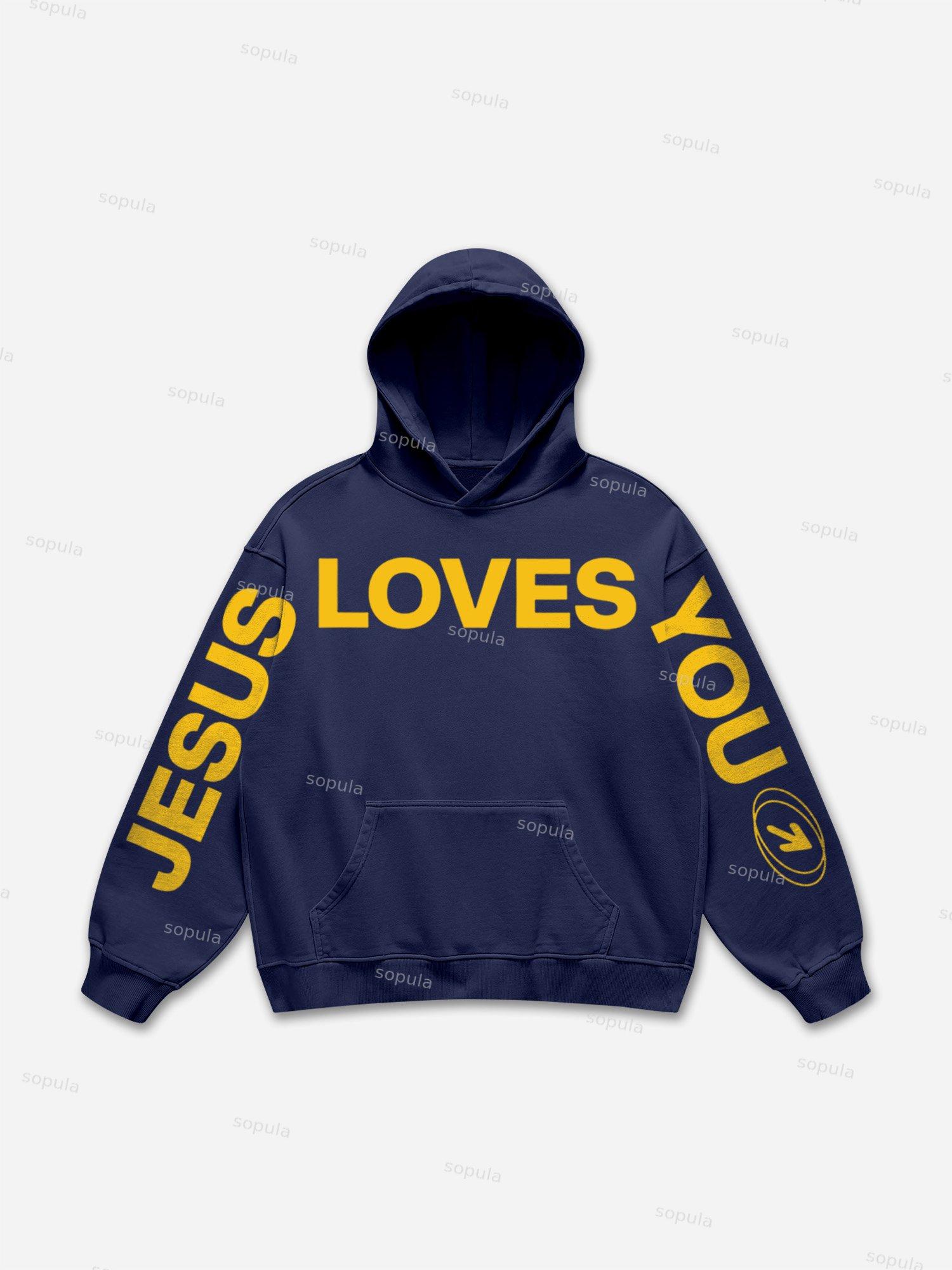 Classic Cross Graphic Oversized Hoodie Product Image
