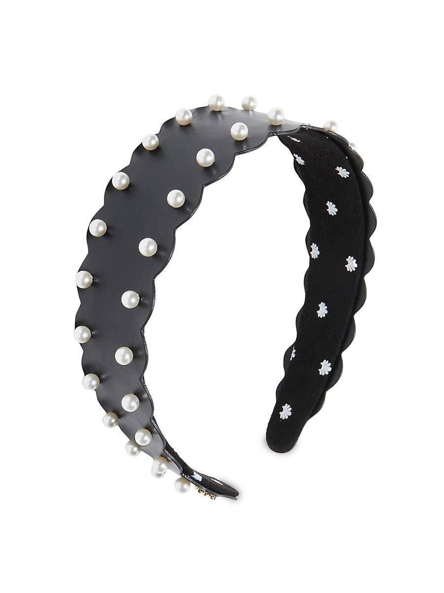 Womens Bessette Wavy Faux Leather Headband Product Image