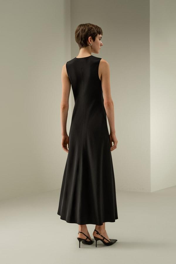 LILYSILK Silk Dress for Women - Natural White 100% Natural Pure Silk - Ultimate Luxury V-Neck Maxi Dress Product Image