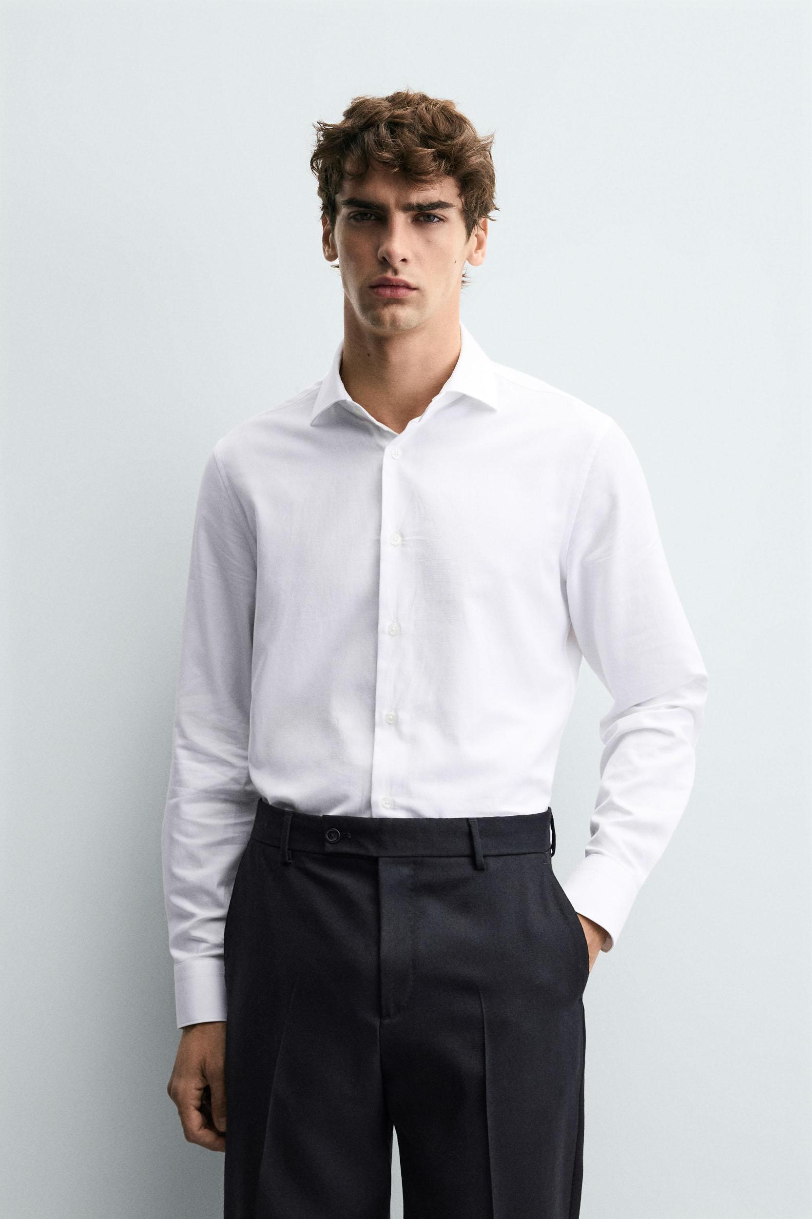 REGULAR FIT TEXTURED SHIRT Product Image