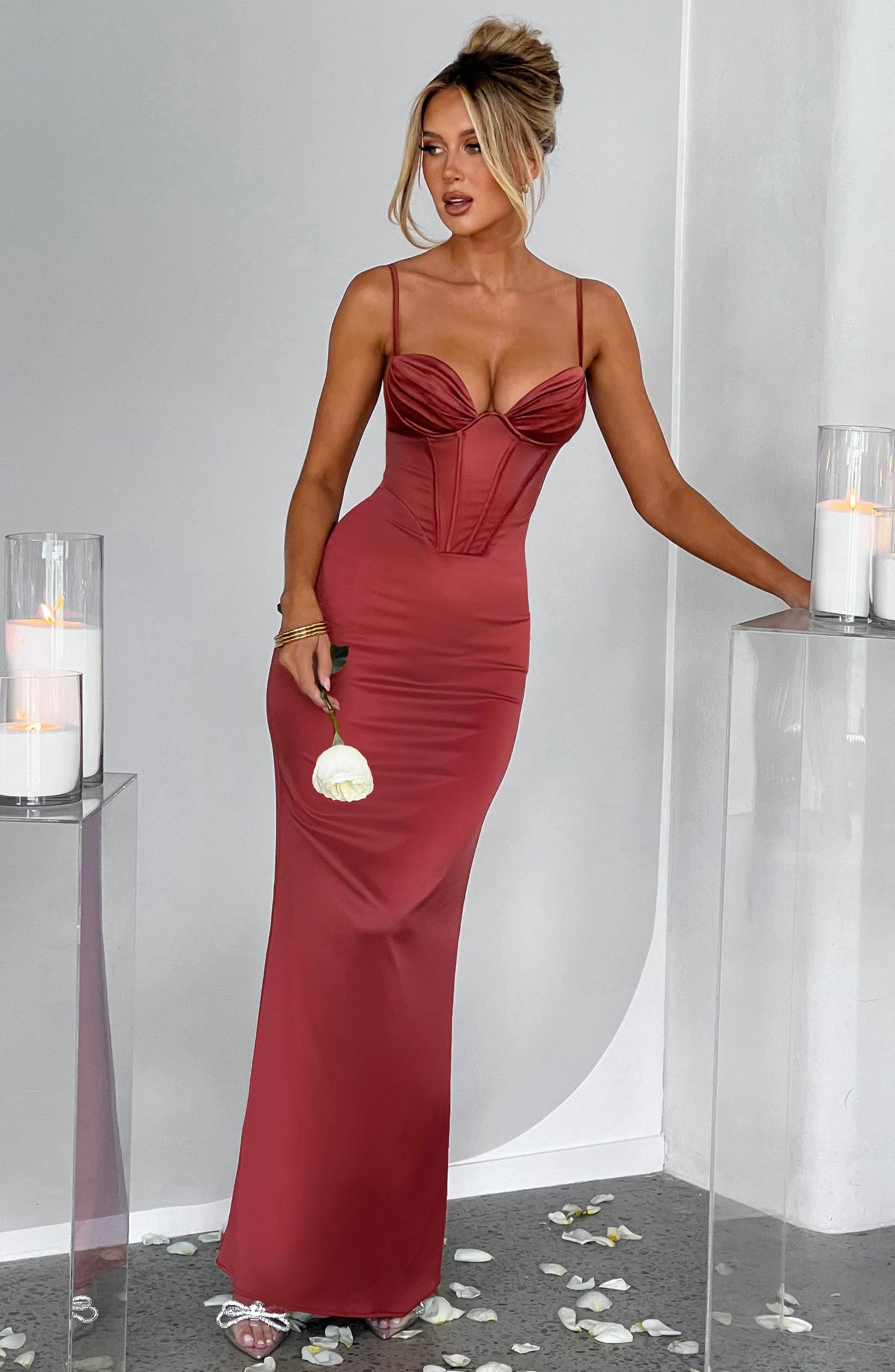 Onika Maxi Dress - Rust Product Image