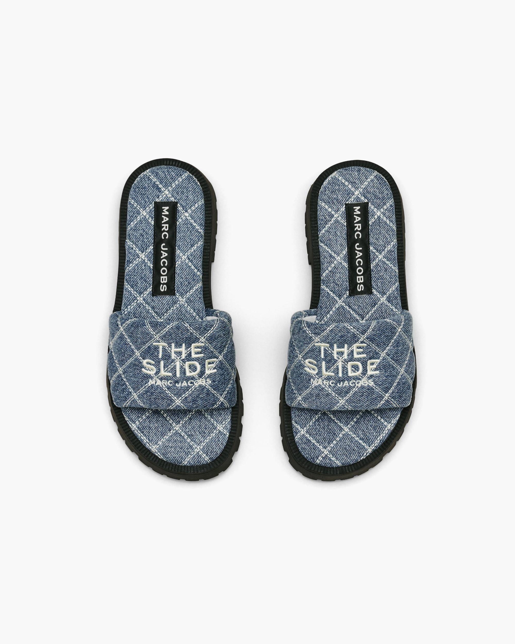 The Quilted Denim Lug Sole Slide Product Image