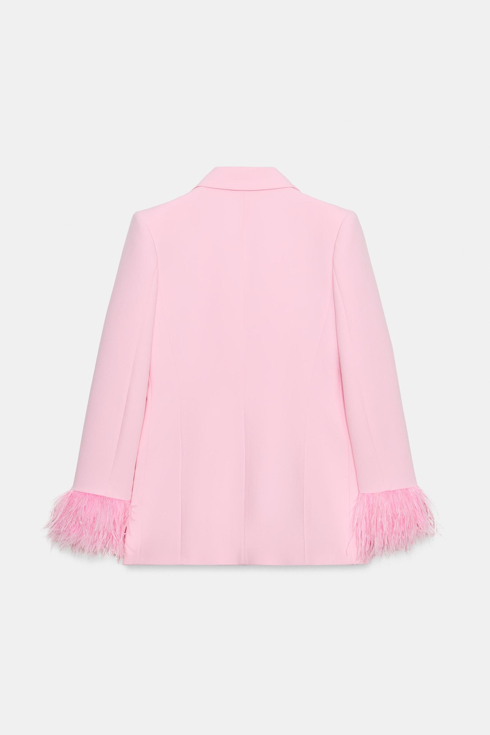 BLAZER WITH FEATHER CUFFS Product Image