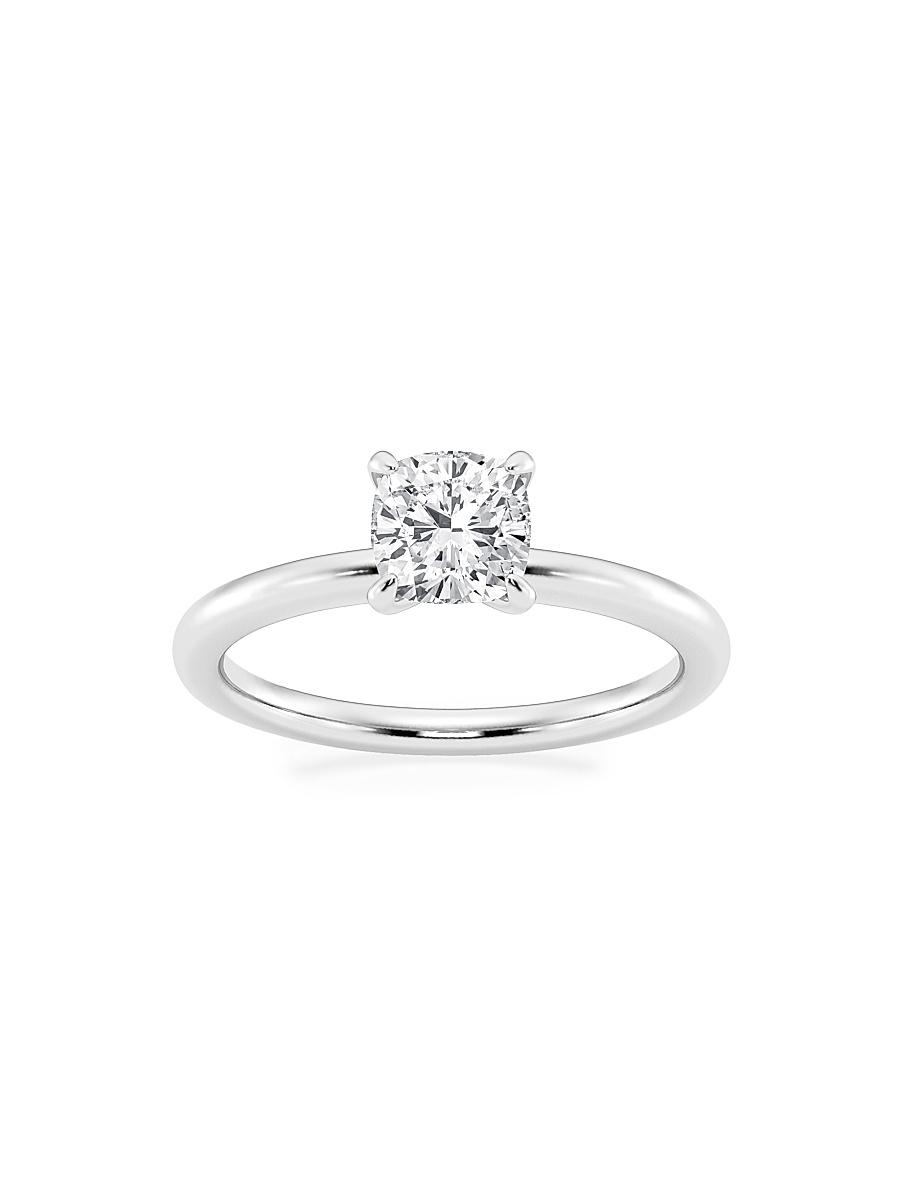 Womens 14K White Gold & Cushion-Cut Lab-Grown Diamond Solitaire Ring/0.50-5.00 TCW Product Image