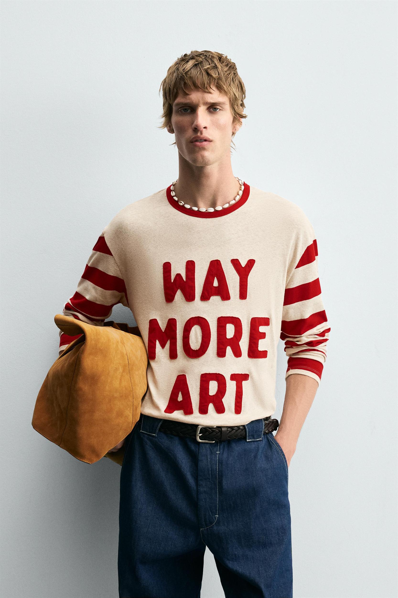 STRIPED COMBINATION T-SHIRT Product Image