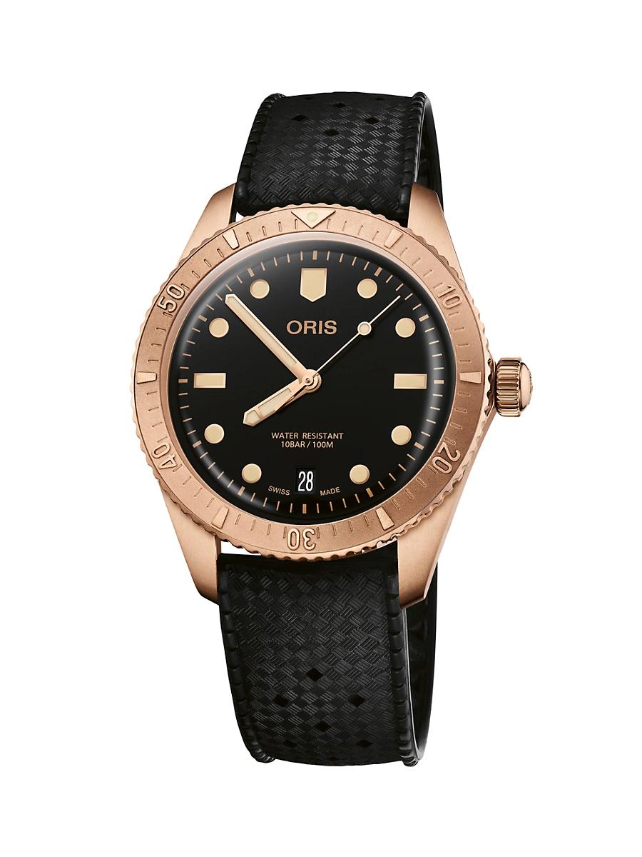 Mens Divers Sixty-Five Bronze Stainless Steel & Rubber Watch/38MM Product Image