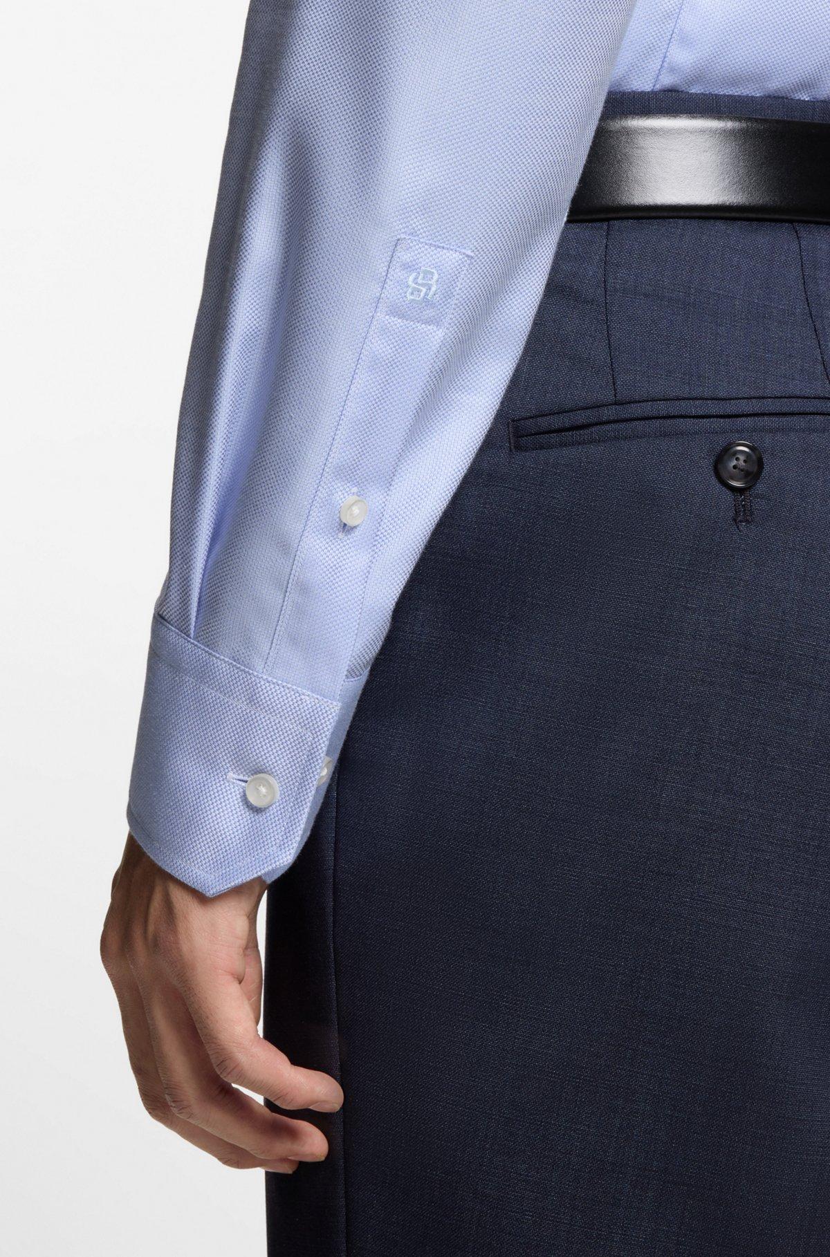 Wrinkle-resistant slim-fit shirt in a cotton blend Product Image