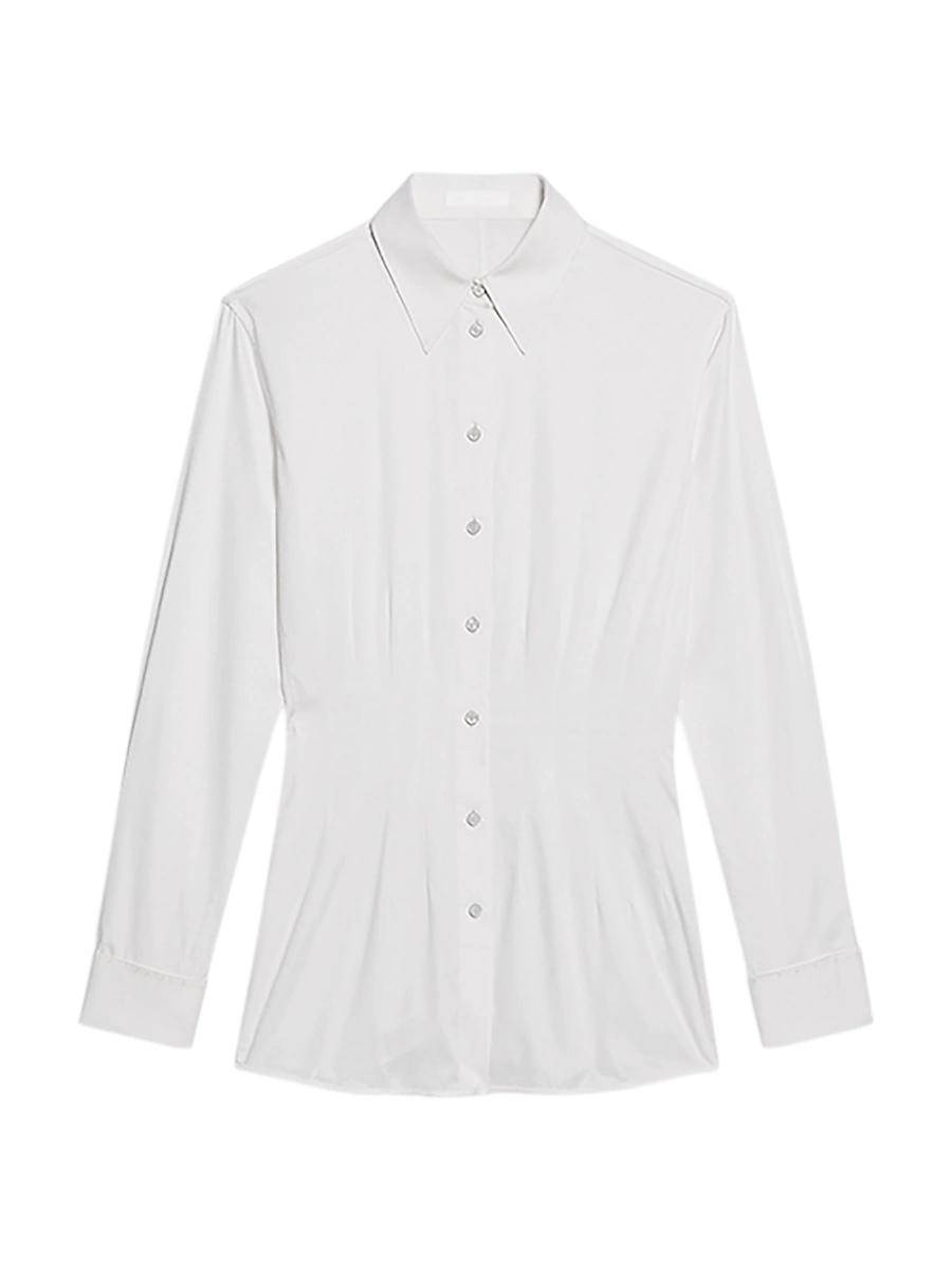 Womens Darted Stretch Cotton Shirt Product Image