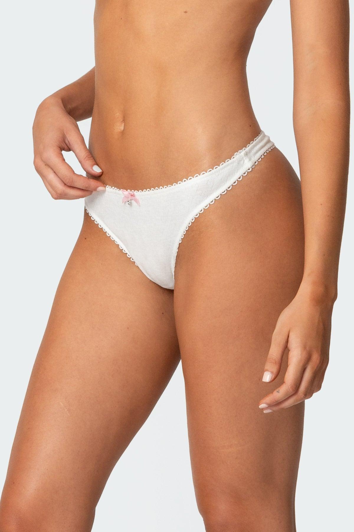 Charmed Pointelle Thong Product Image