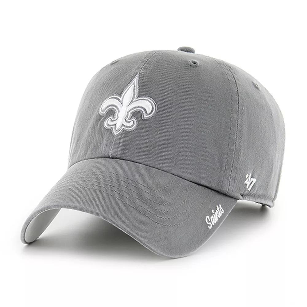 Women's '47 Gray New Orleans Saints Luminance Cheer Clean Up Adjustable Hat, Grey Product Image
