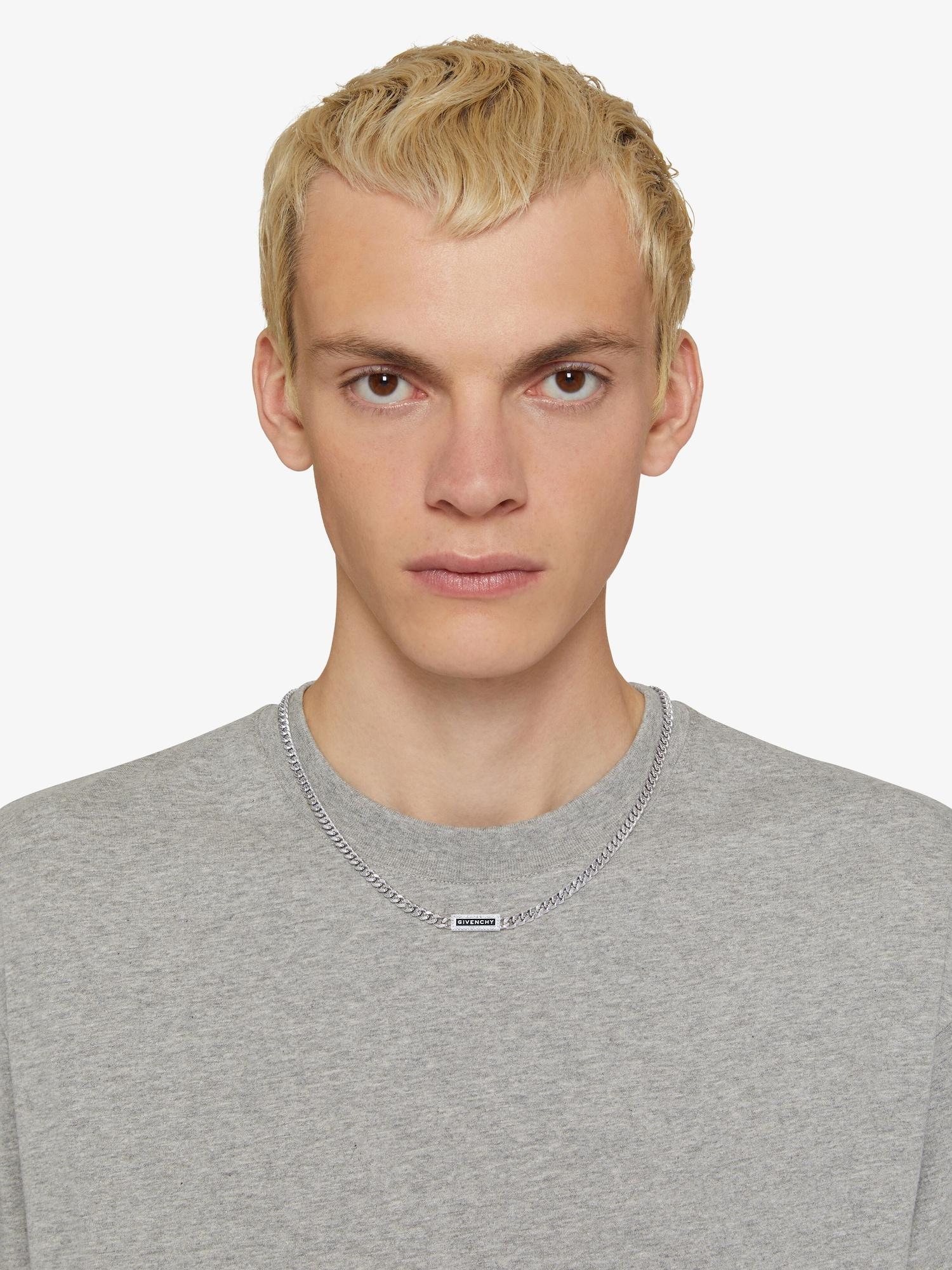 ID necklace in metal with crystals Product Image