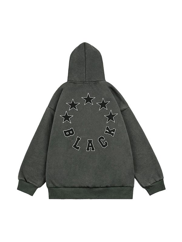 Star Letter Print Oversized Hoodie Product Image