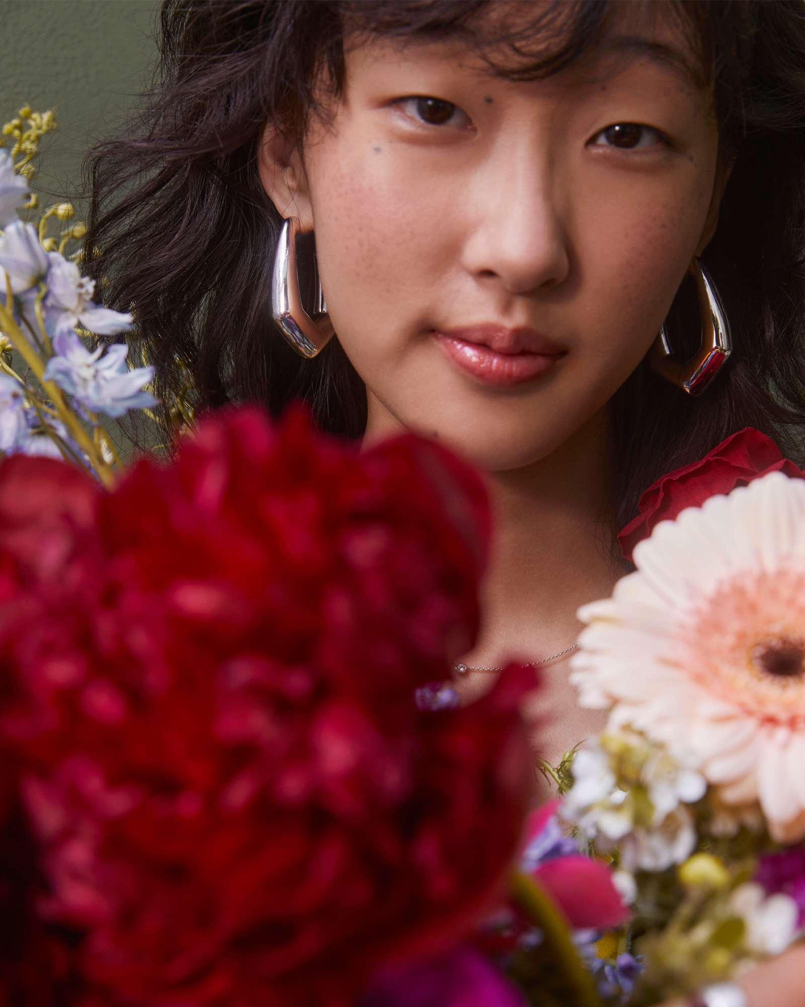 Kaia Silver Hoop Earrings Product Image