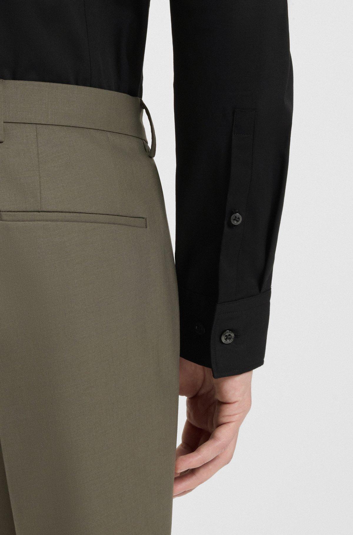 Slim-fit shirt in stretch-cotton canvas Product Image