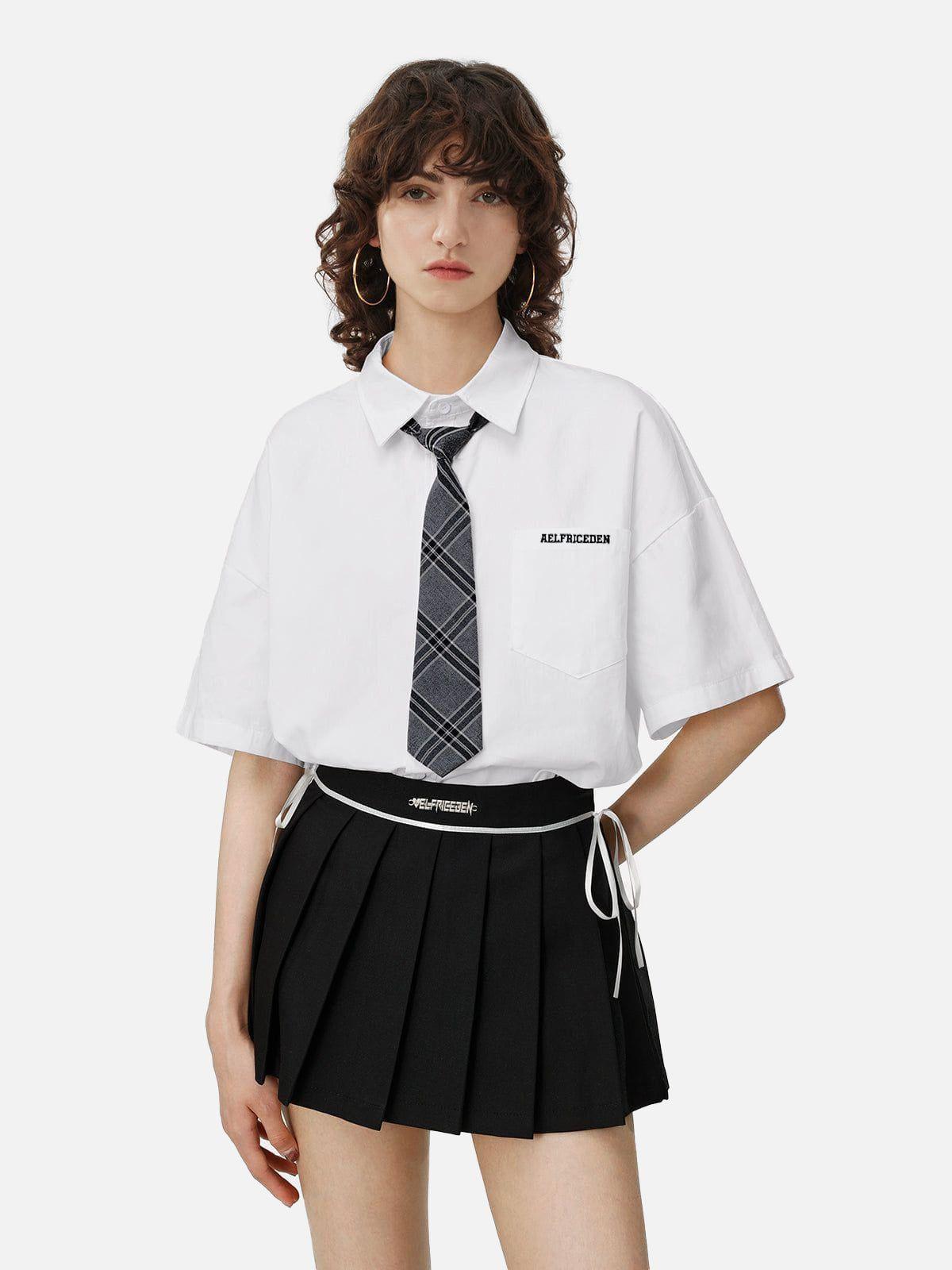 Aelfric Eden Plaid Tie Shirt Product Image