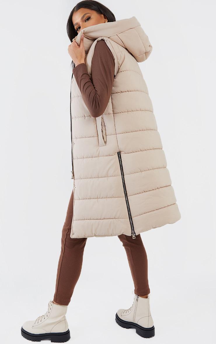 Stone Panel Padded Longline Vest Product Image