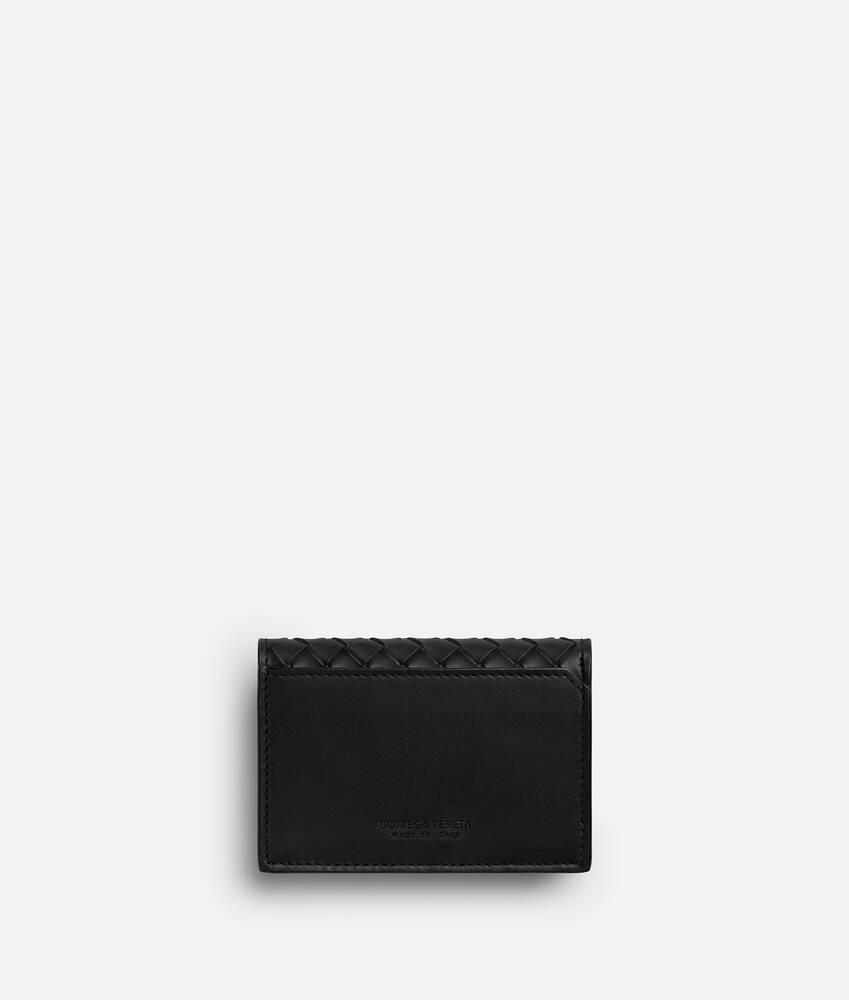 Men's Intrecciato Piccolo Business Card Case in Black Product Image