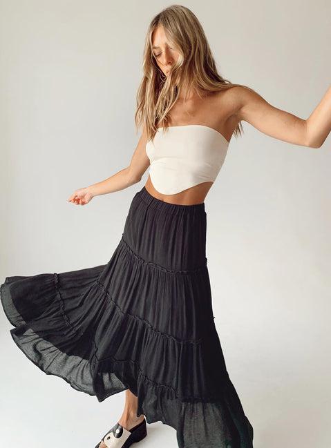 Miriah Maxi Skirt Black Product Image