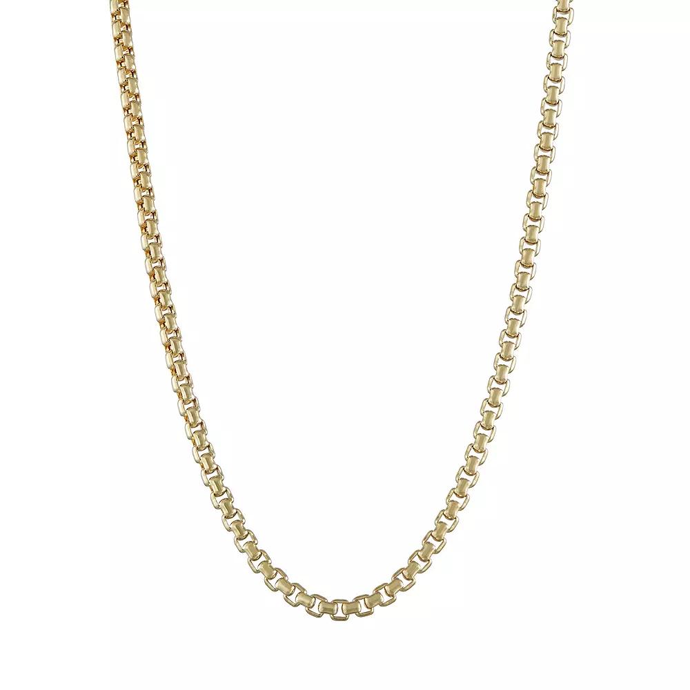 Jordan Blue 14k Gold Box Chain Necklace, Women's, Size: 20", Yellow Product Image