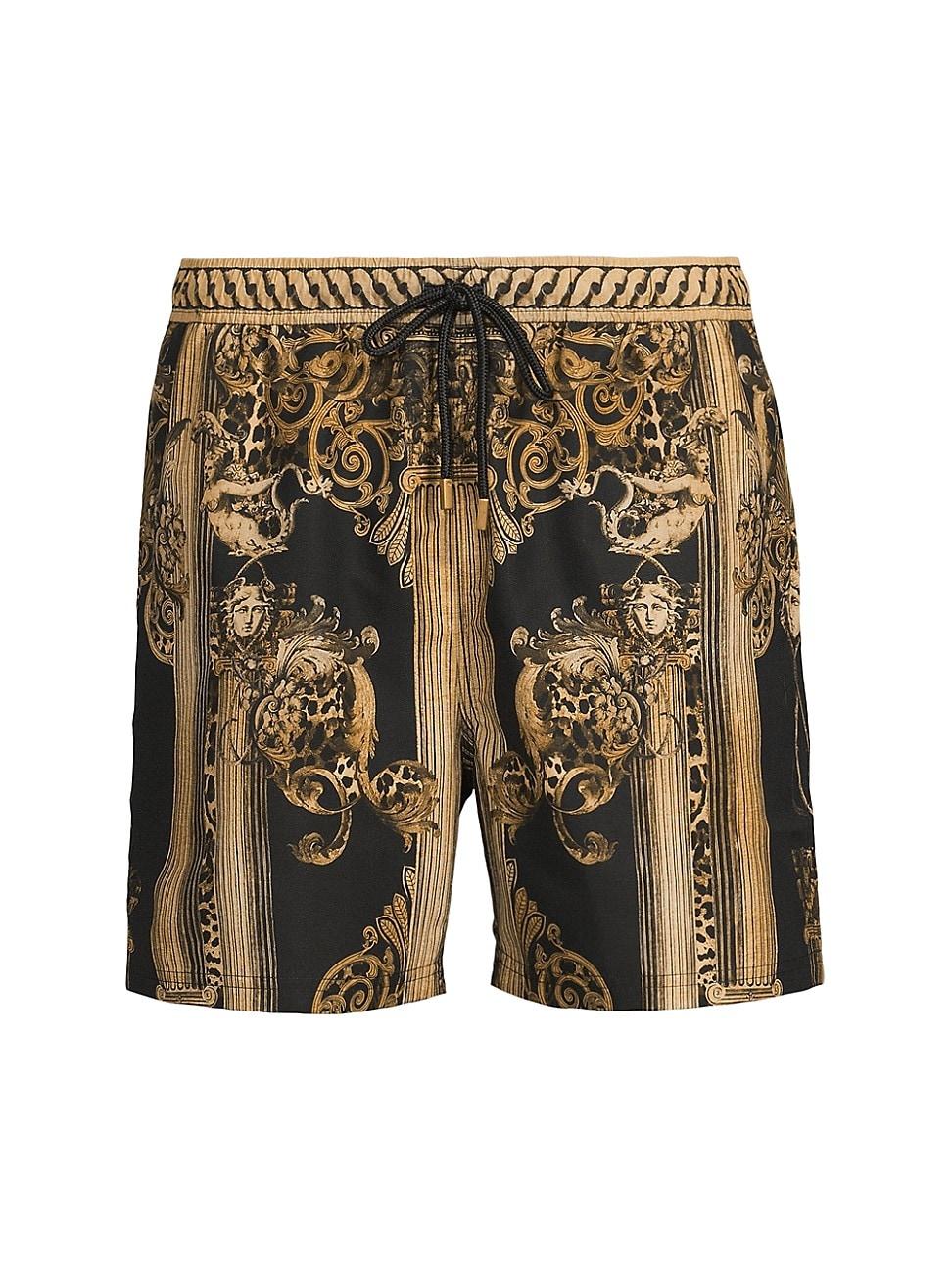 Mens Braid-Trim Printed Boardshorts Product Image