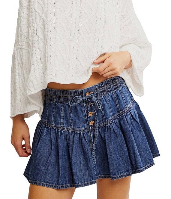 We The Free Free People Roselle High Rise Denim Mini Skirt Product Image