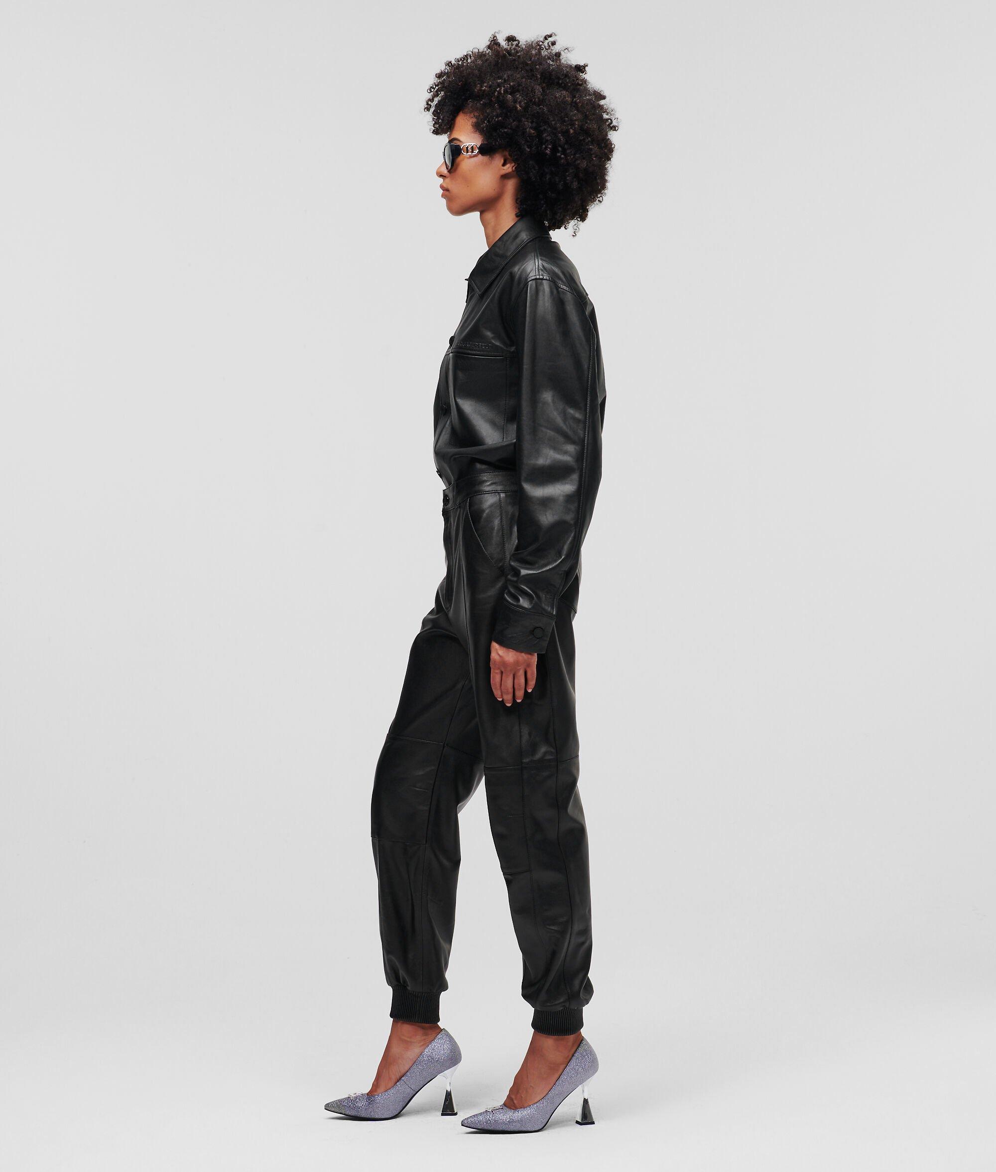 ATHLEISURE LEATHER PANTS  Product Image