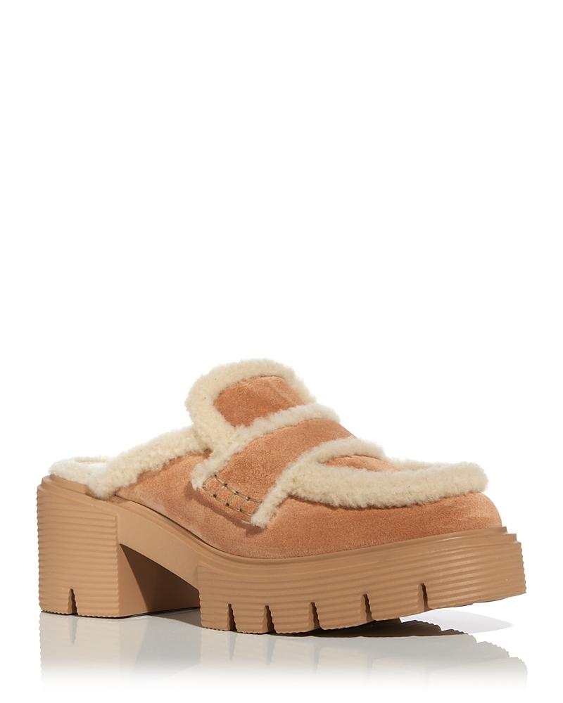 Womens Lennox Shearling Suede Mules Product Image