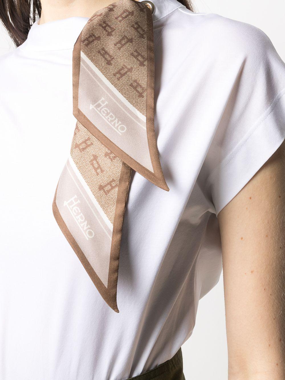 logo-print scarf T-shirt Product Image