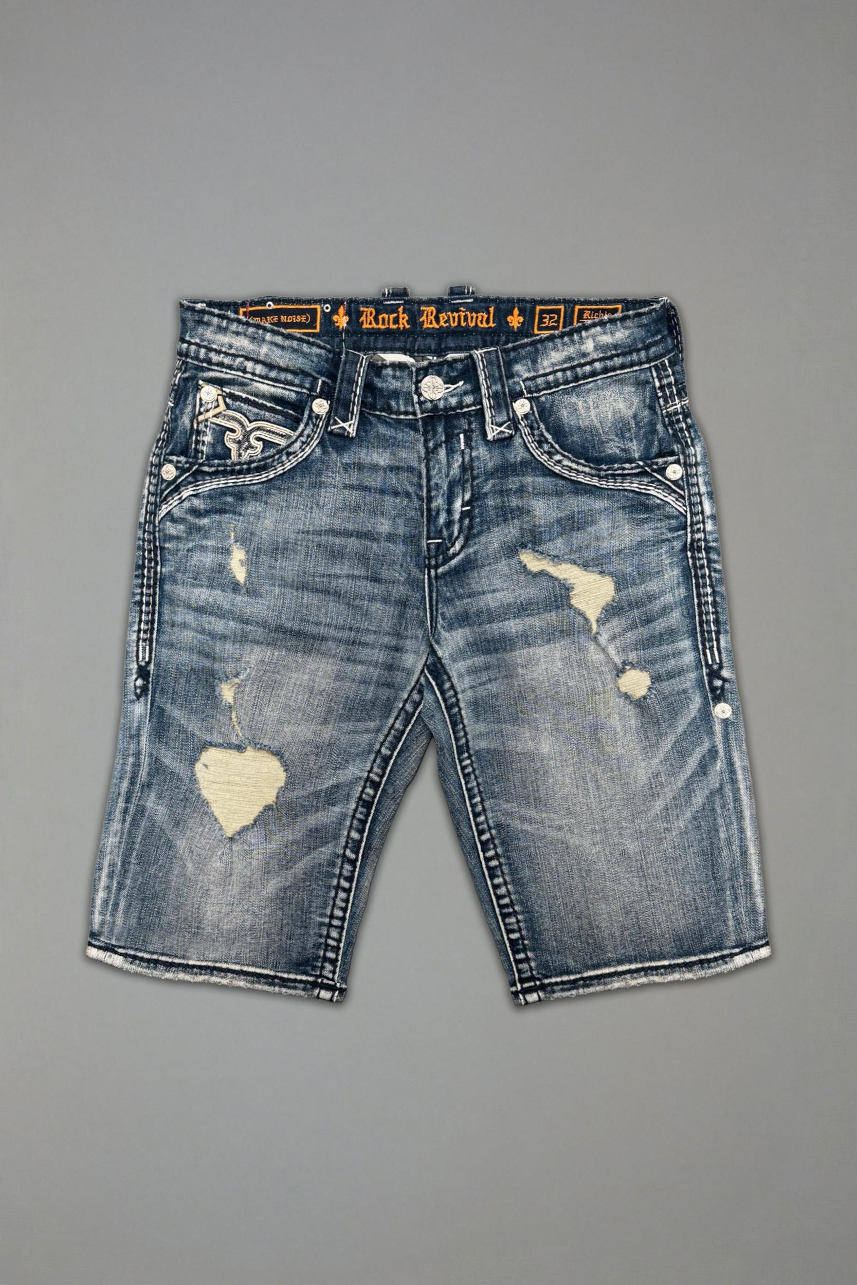 Richie Denim Shorts in Medium Blue Male Product Image