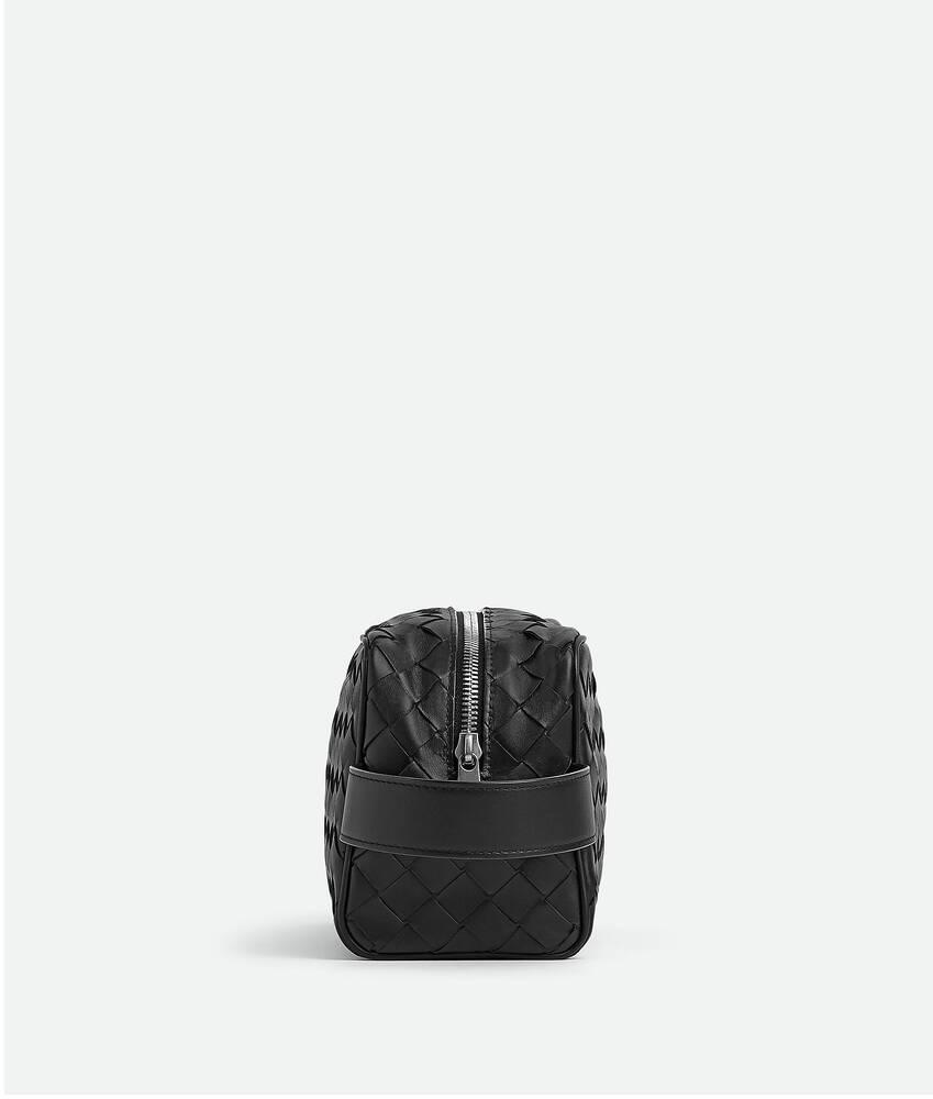 Men's Intrecciato Travel Pouch in Black Product Image