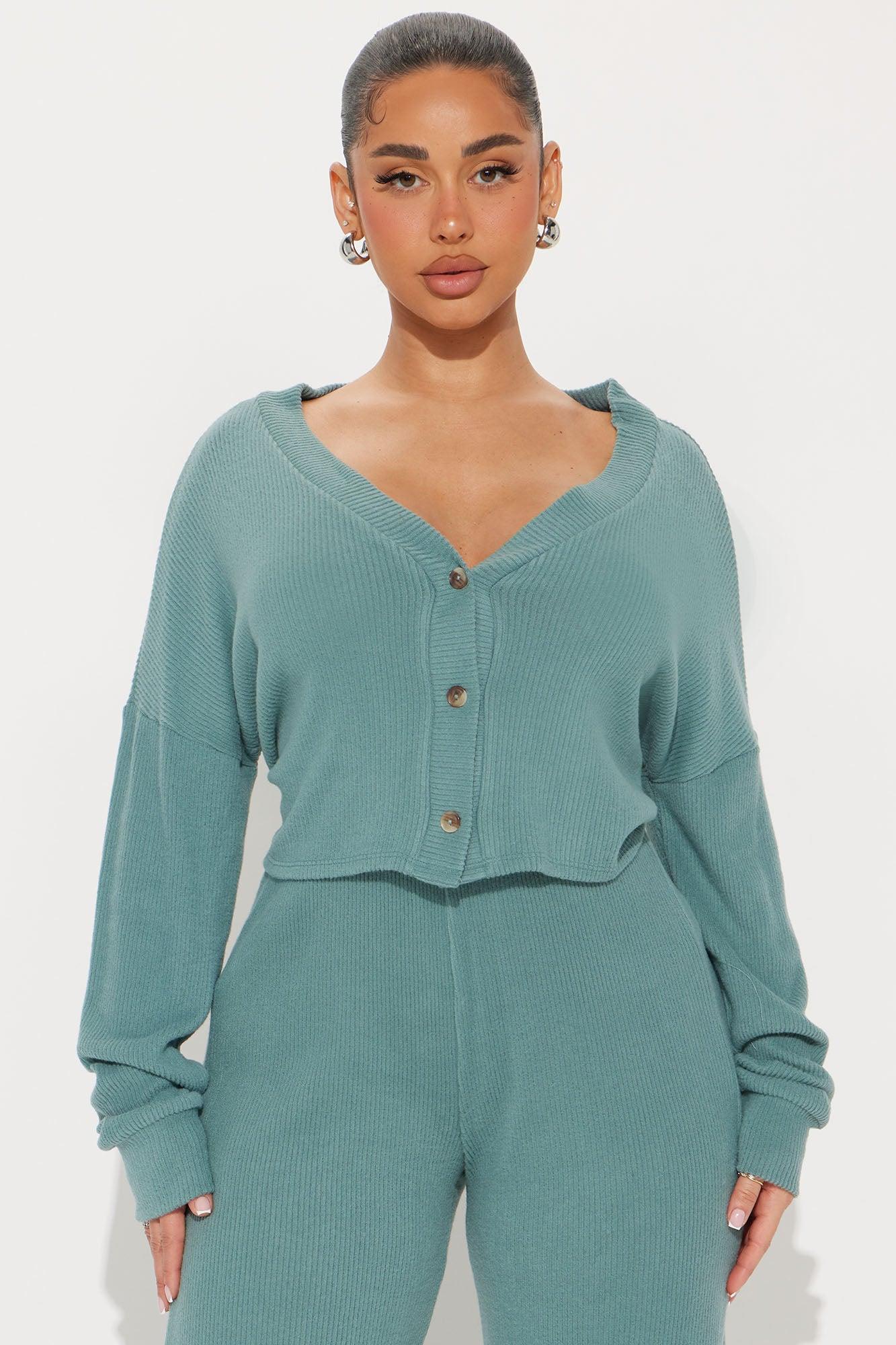 Cozy N Chill Pant Set - Teal Female Product Image