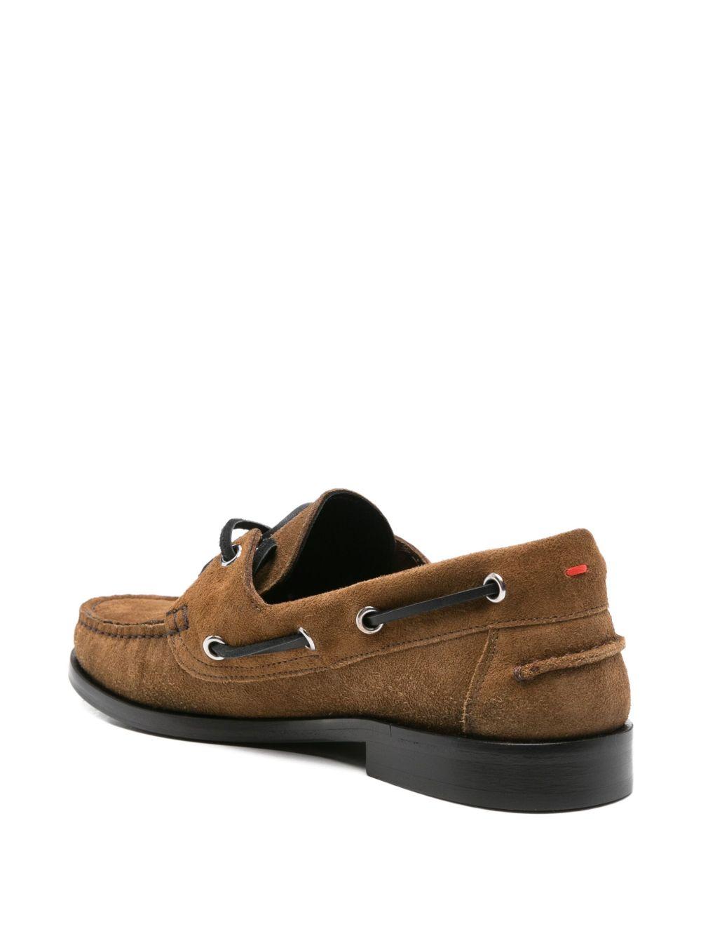 suede lace-up boat shoes Product Image