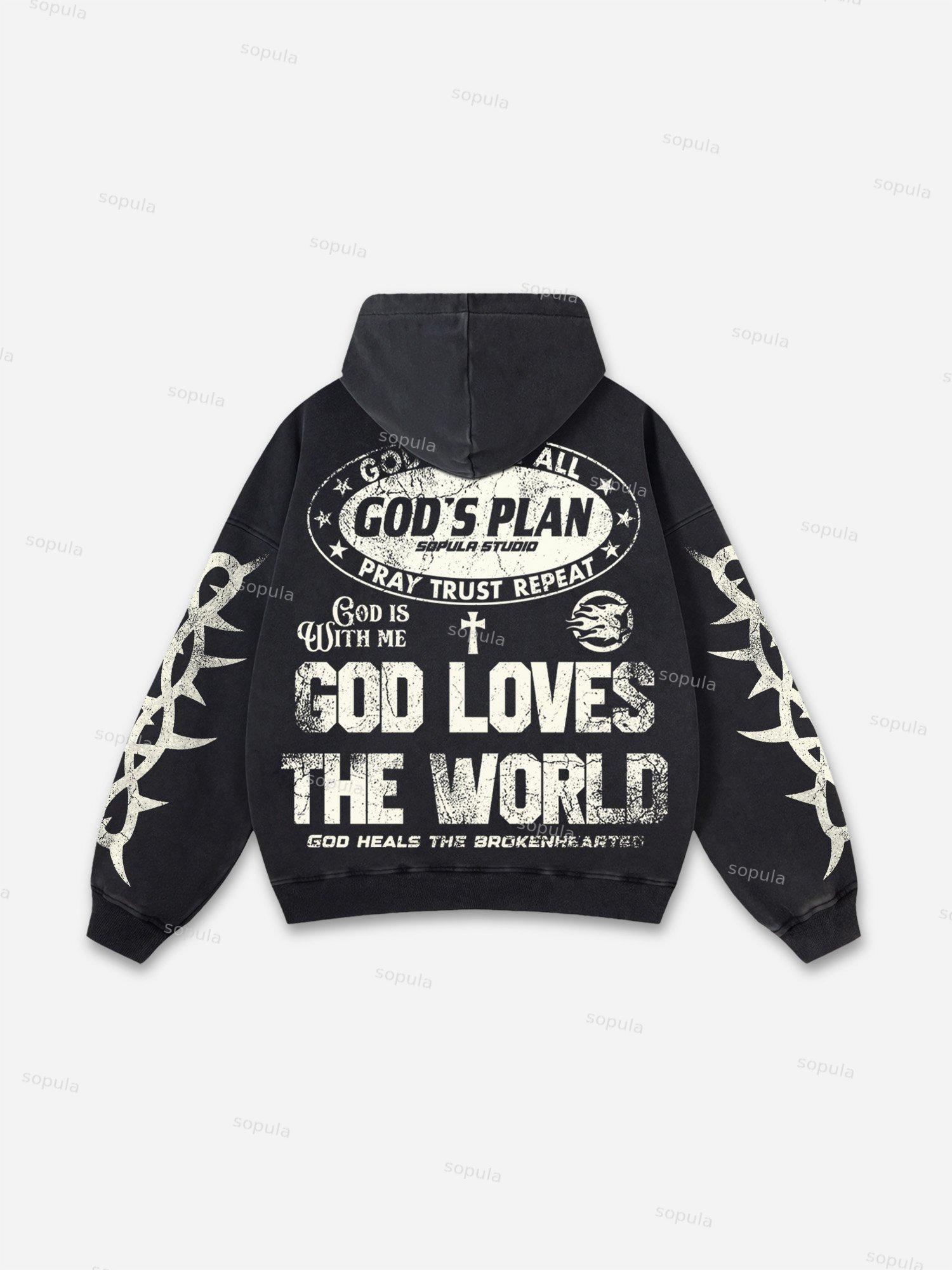 Boyz N The Hood Vintage Aged Graphic Acid Wash Hoodie Product Image