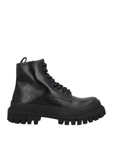 DOLCE & GABBANA Studded Calfskin Hi-trekking Ankle Boots In Black Product Image