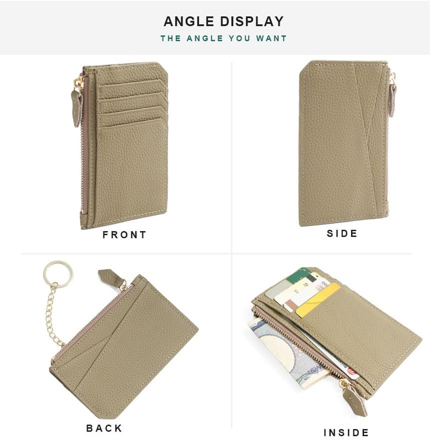 Plain Genuine Leather Card Holder Product Image