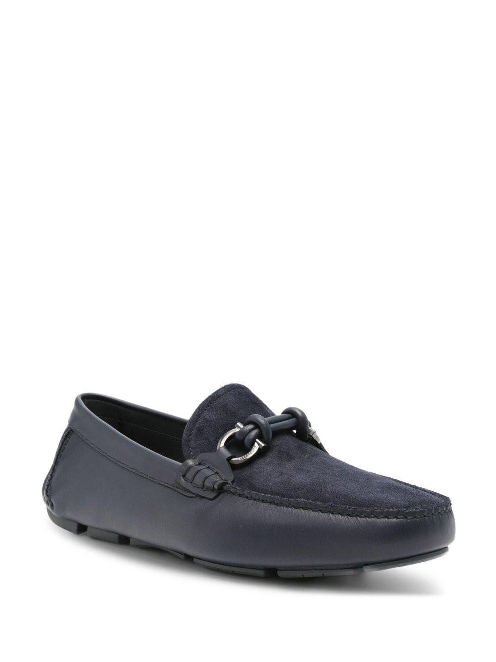 leather gancini loafers Product Image