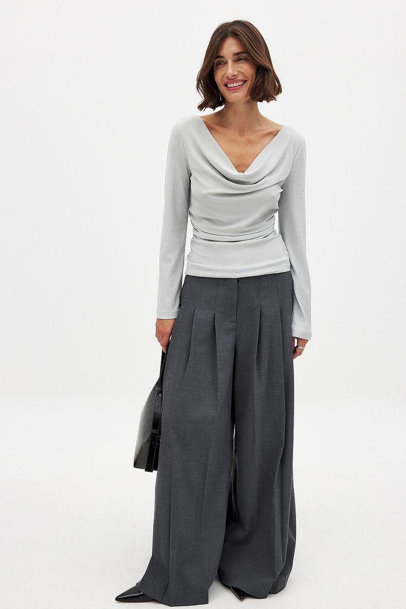 Glitter Long Sleeve Top Product Image