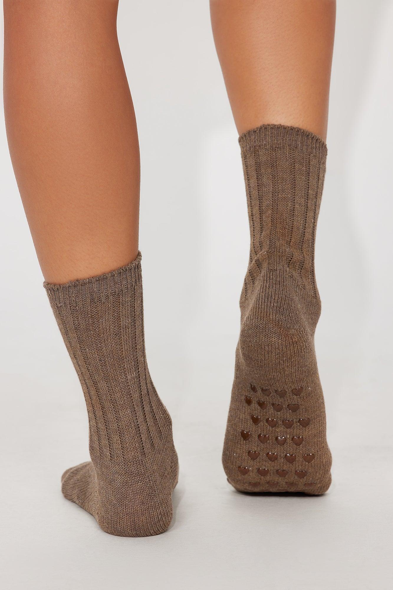 Cozy Morning Pilate Slouch Sock - Brown Female Product Image