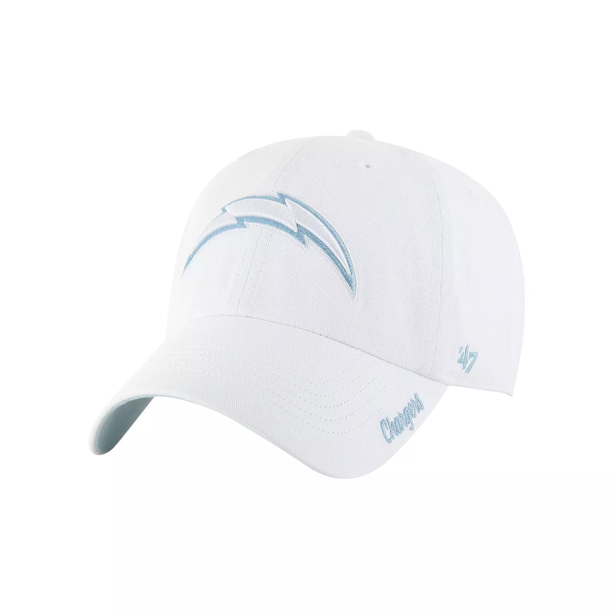 Women's '47 White Los Angeles Chargers Ballpark Cheer Clean Up Adjustable Hat Product Image