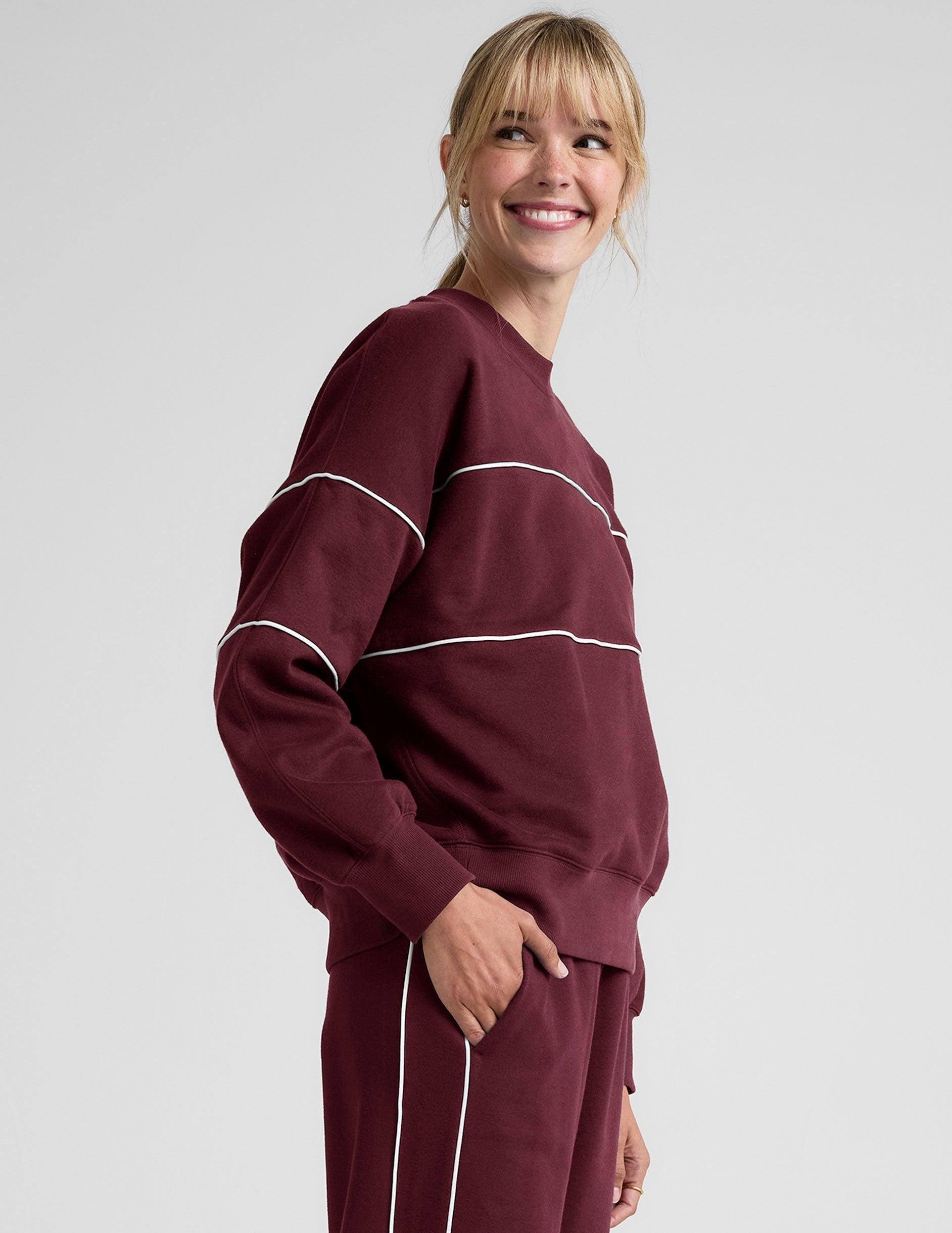 LuxeFleece Piper Boxy Sweatshirt Product Image
