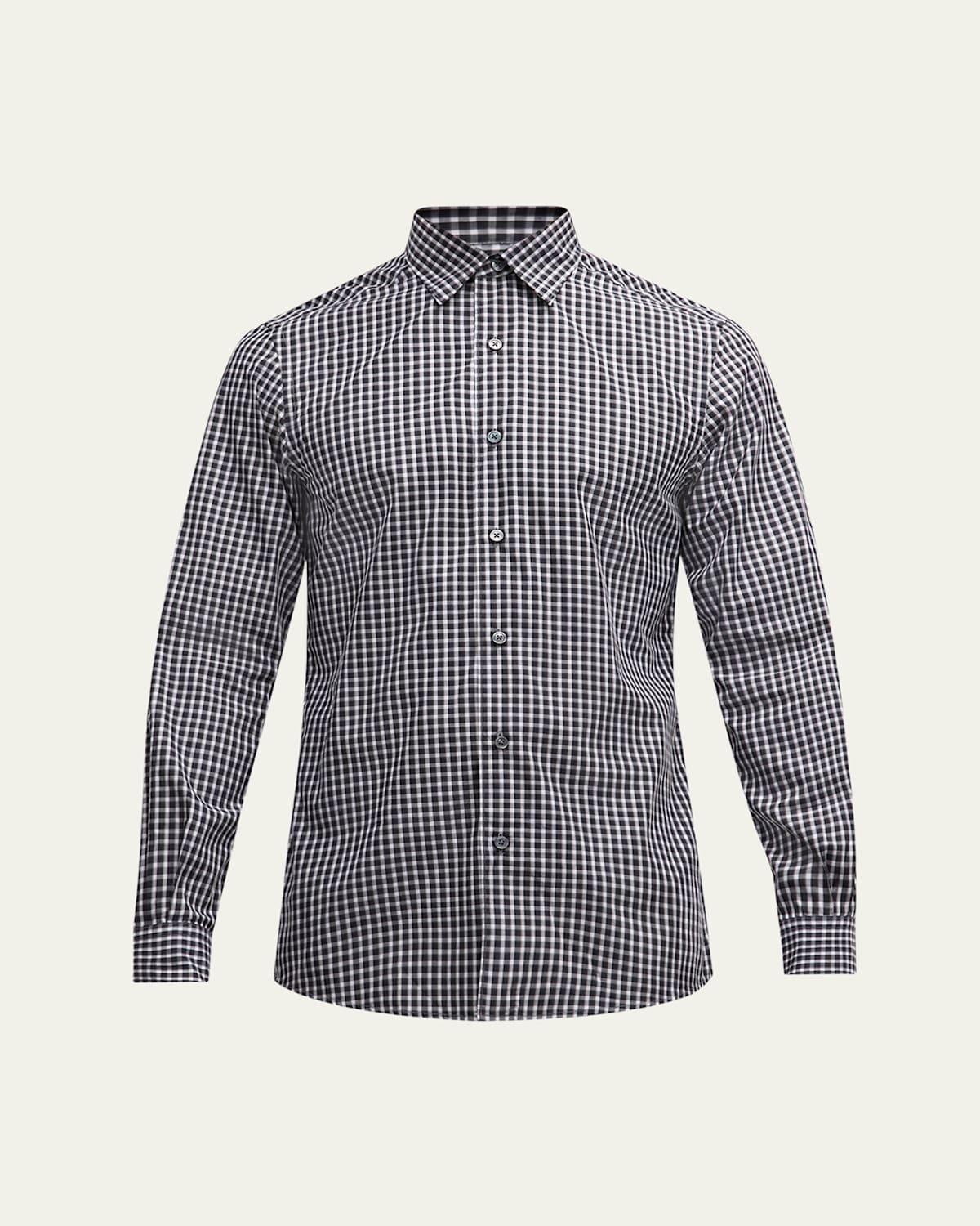 Men's Centoquaranta Cotton Plaid Sport Shirt Product Image