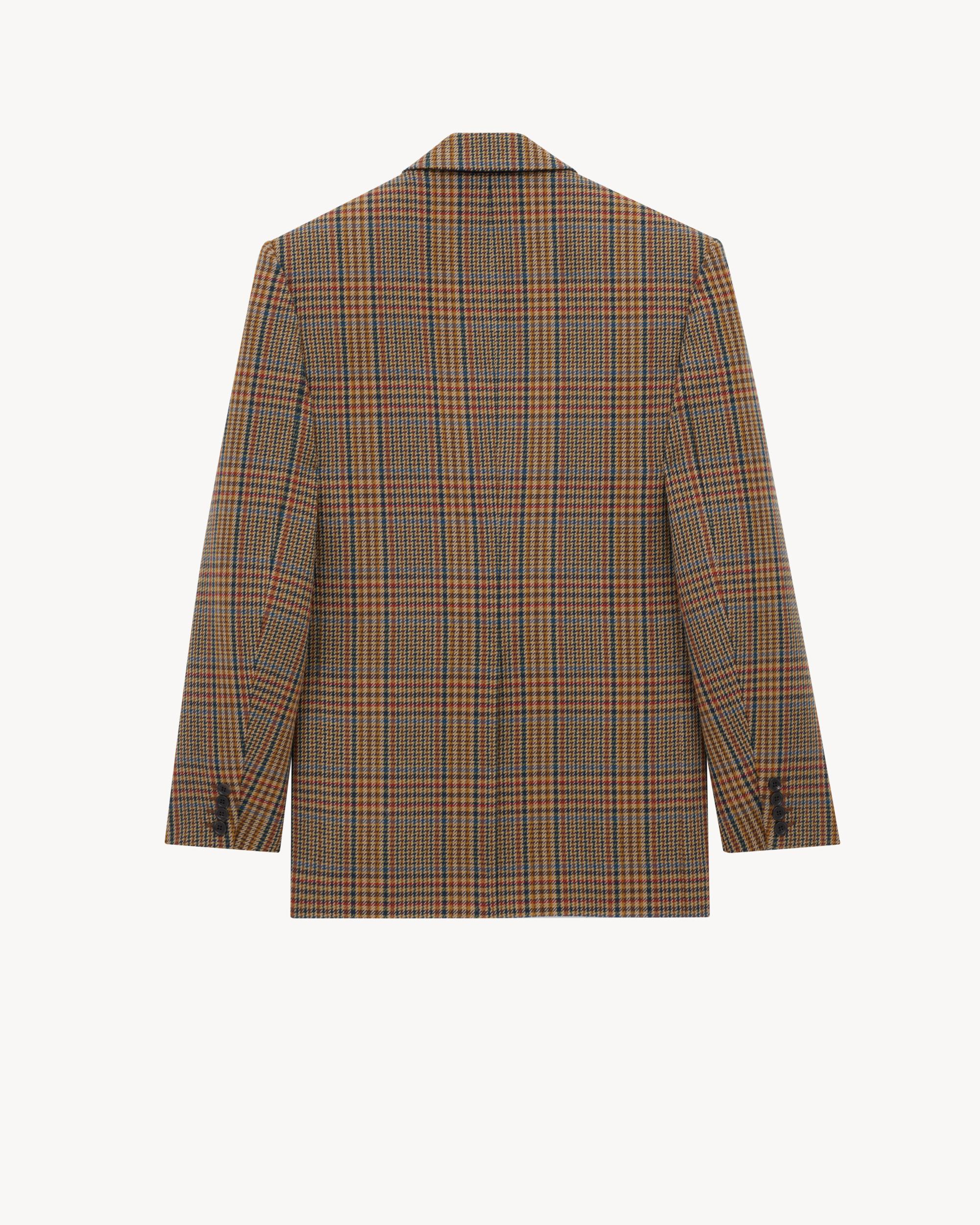 jacket in prince of wales wool Product Image