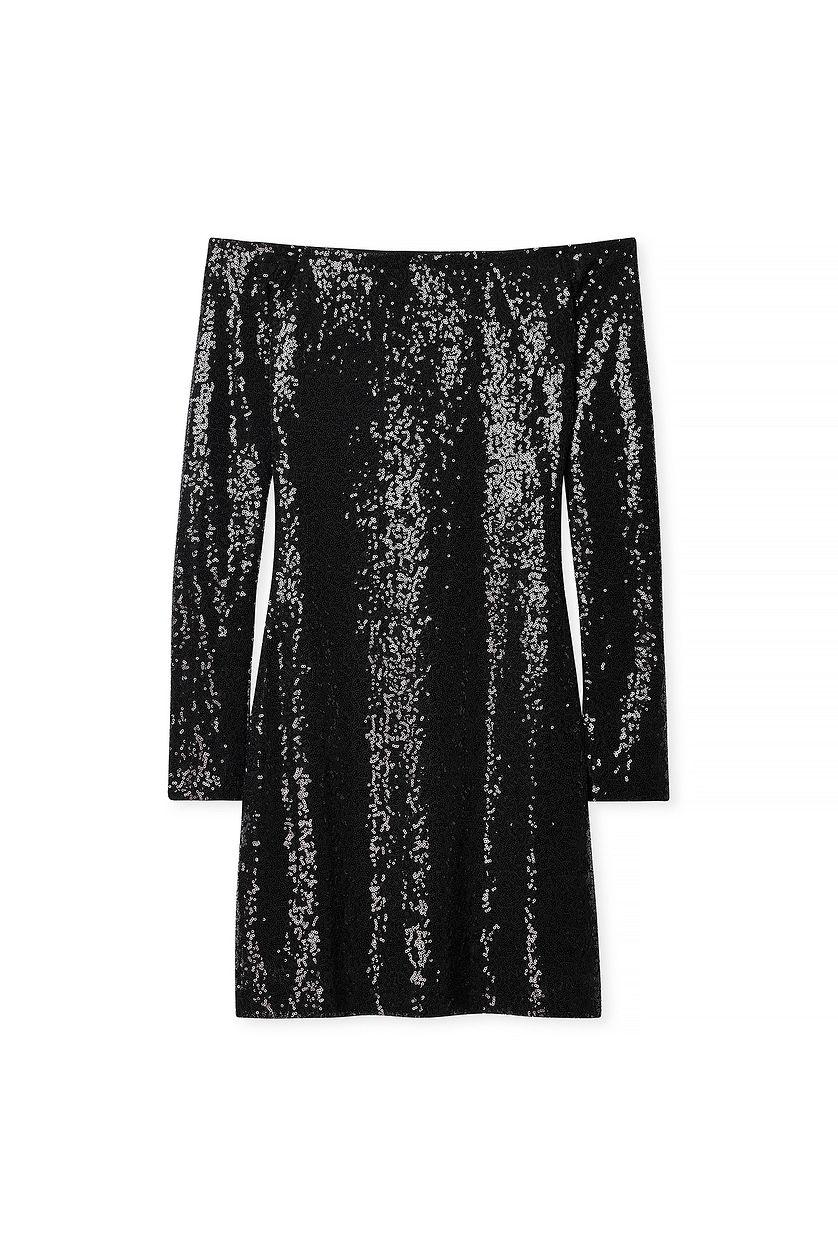 Off Shoulder Sequin Mini Dress Product Image