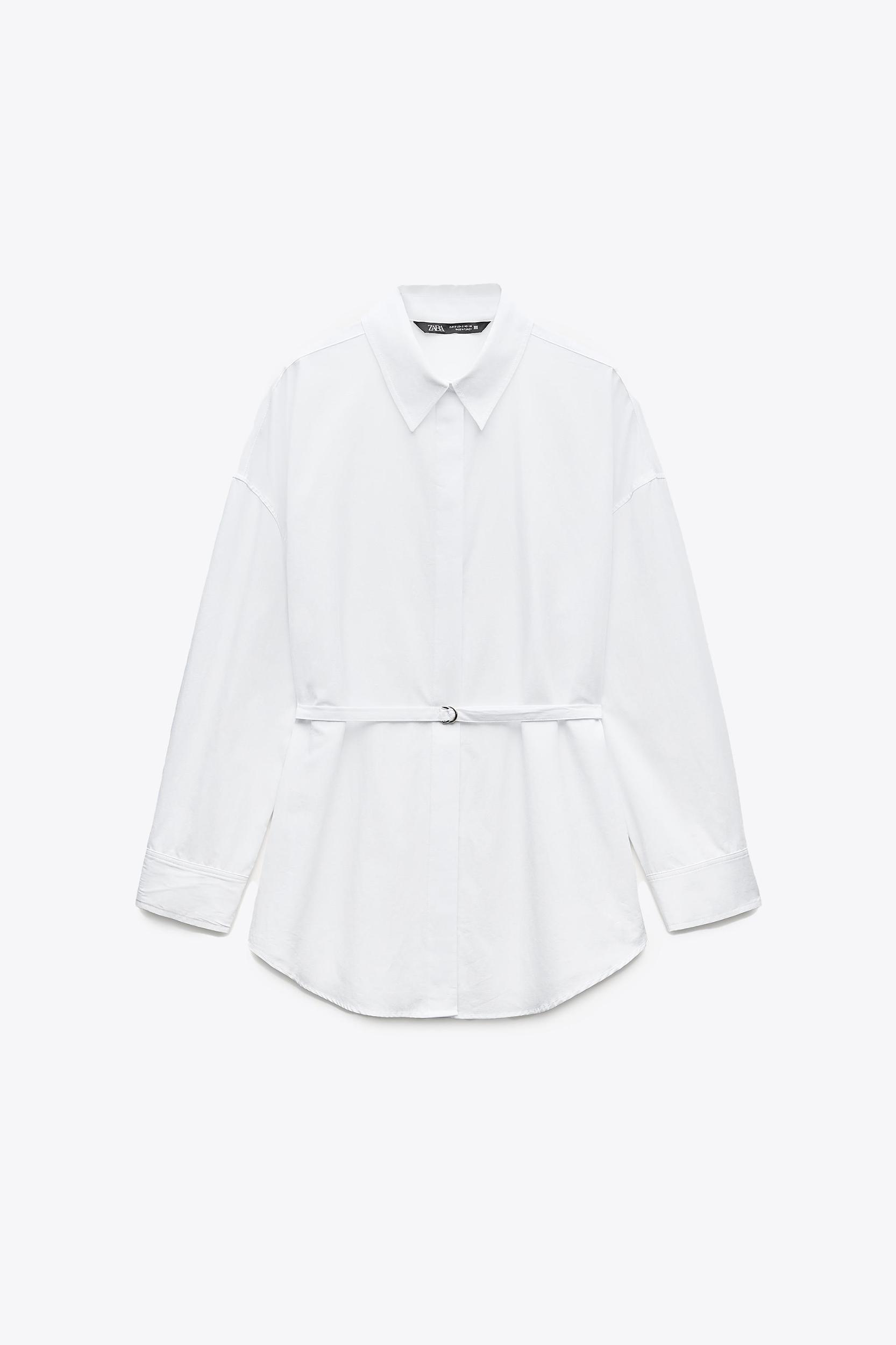 BELTED POPLIN SHIRT Product Image
