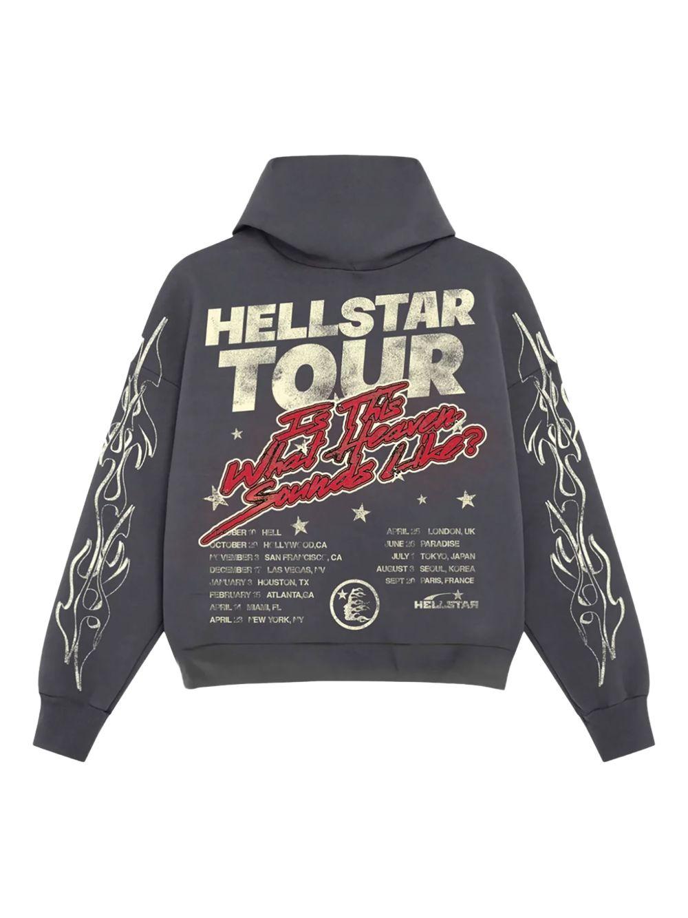 Records Tour flame-print hoodie Product Image
