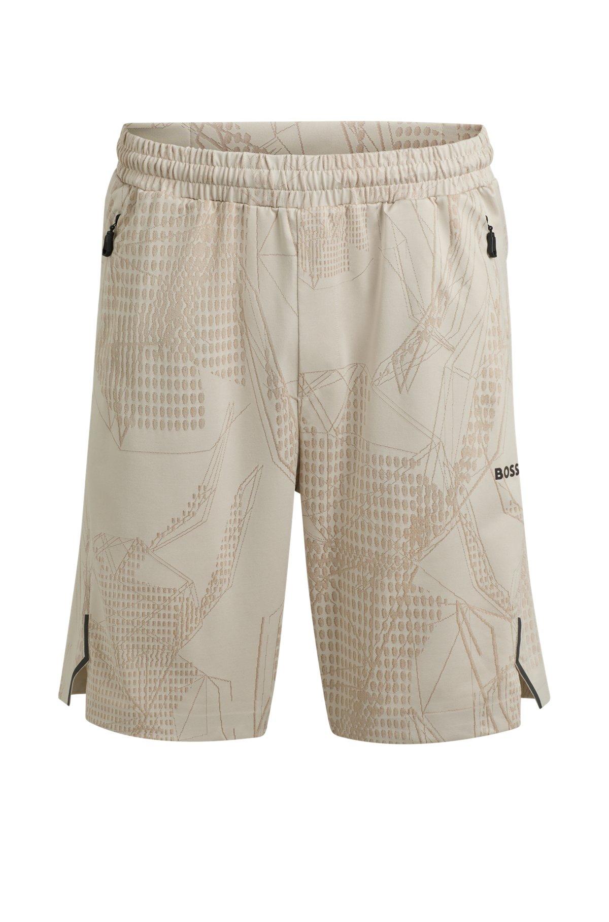 Active patterned shorts in four-way stretch fabric Product Image
