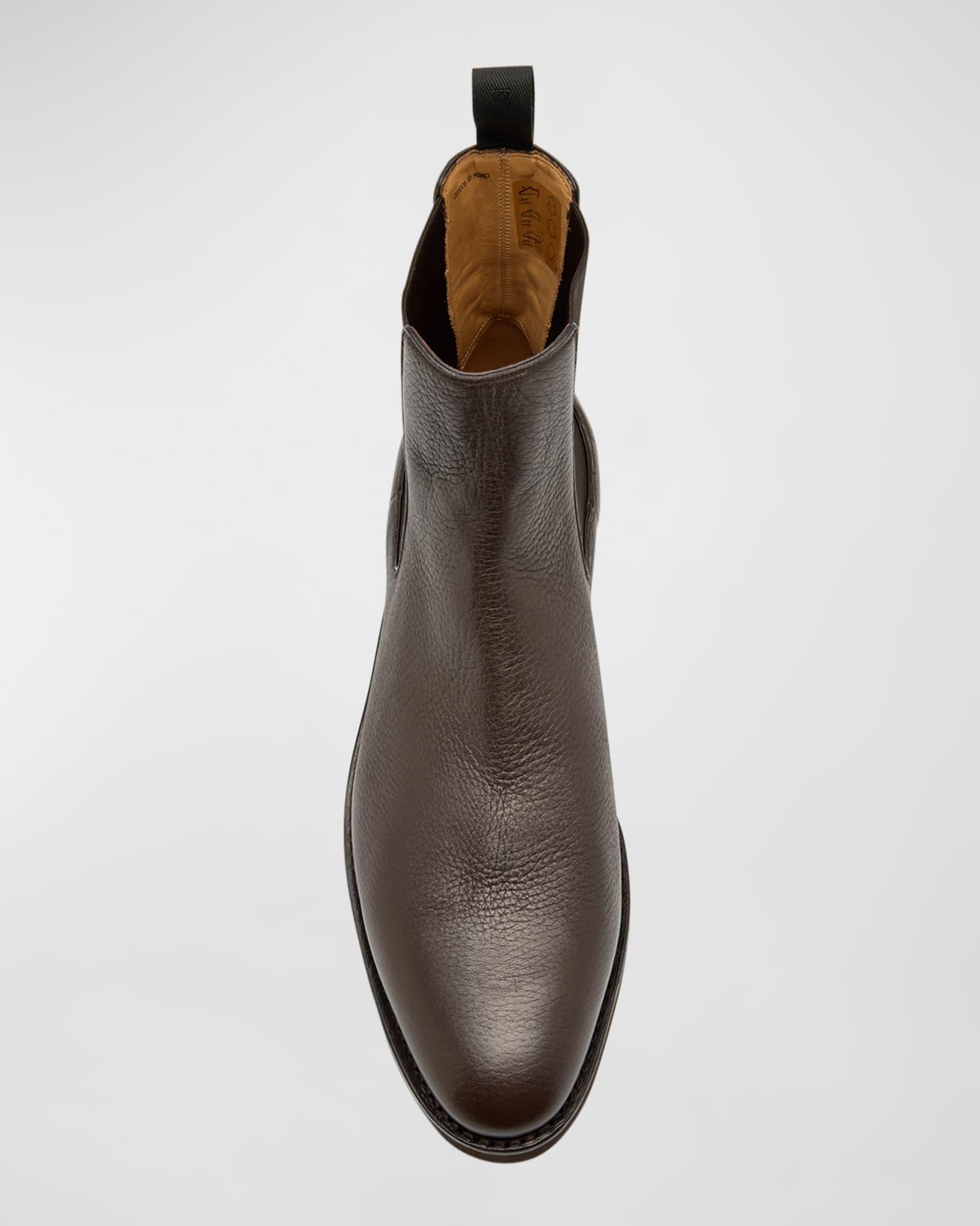 Men's Saffron Grained Leather Chelsea Boots Product Image