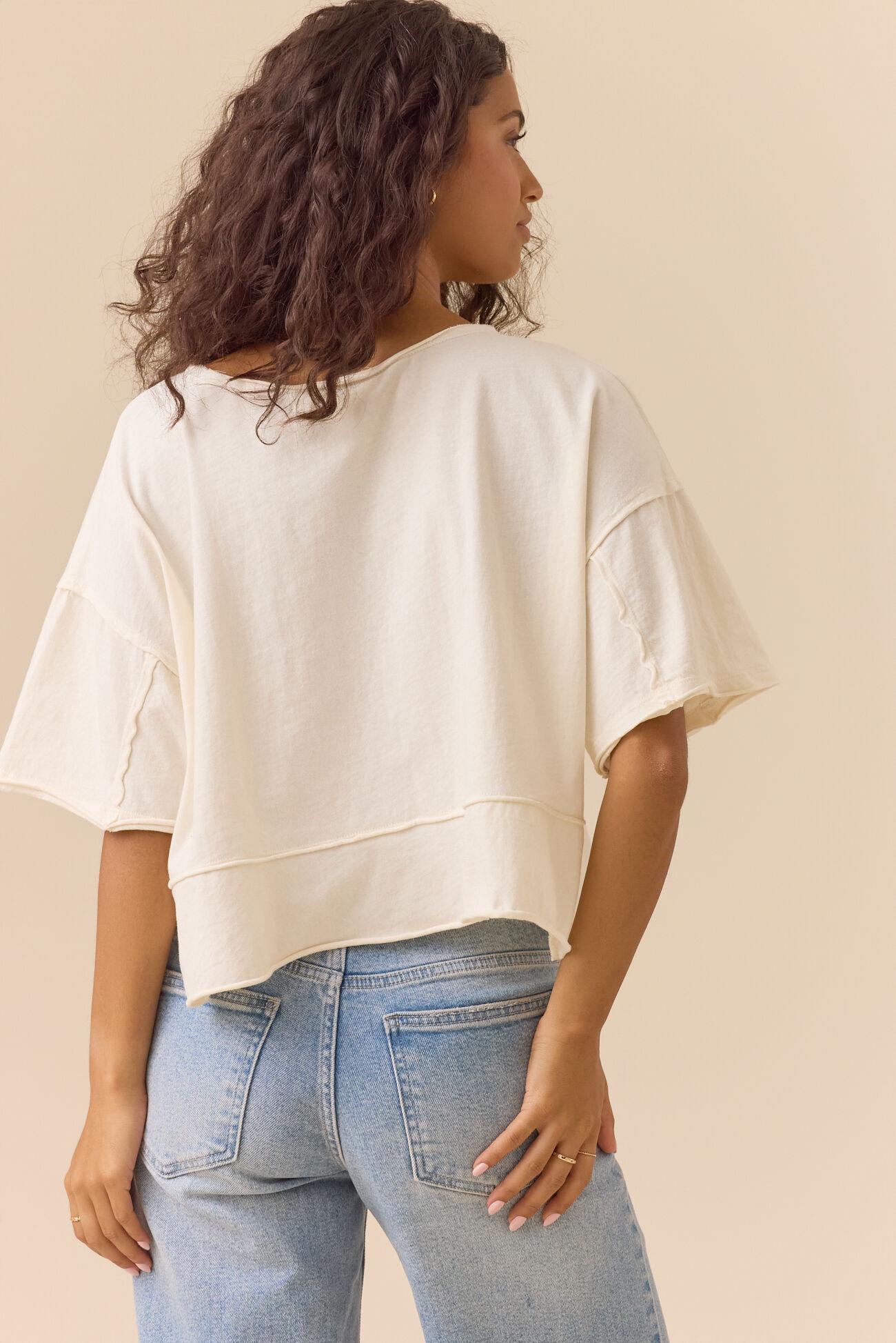 Cassandra V-Neck Boxy Tee Product Image