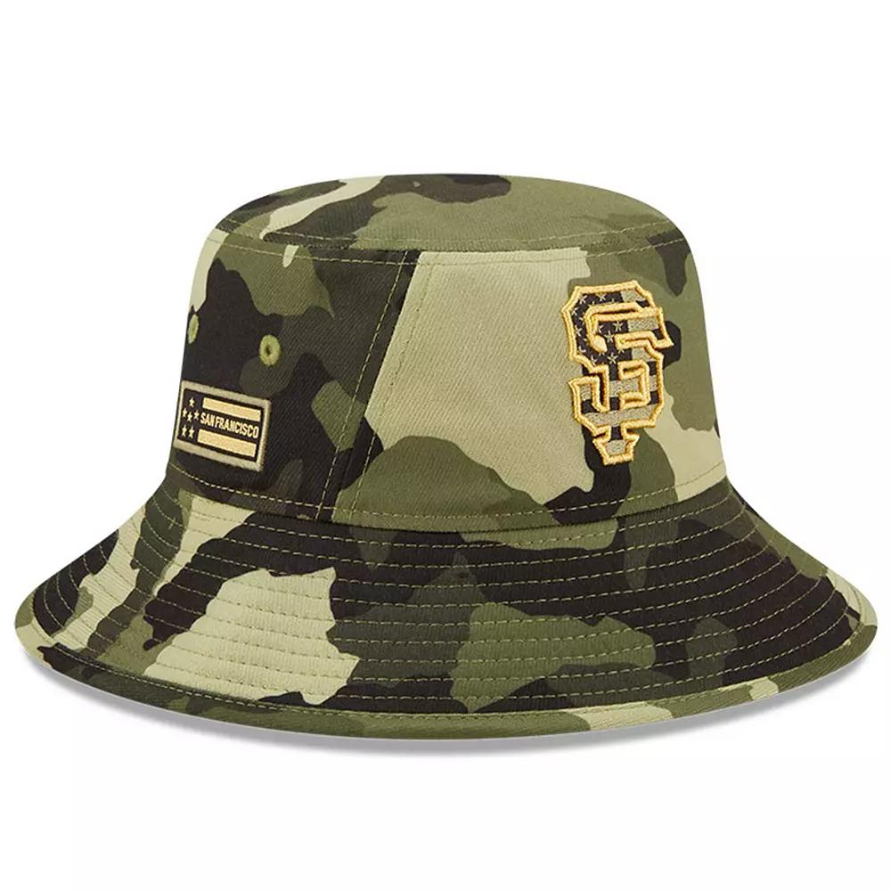 Men's New Era Camo San Francisco Giants 2022 Armed Forces Day Bucket Hat, Green Product Image